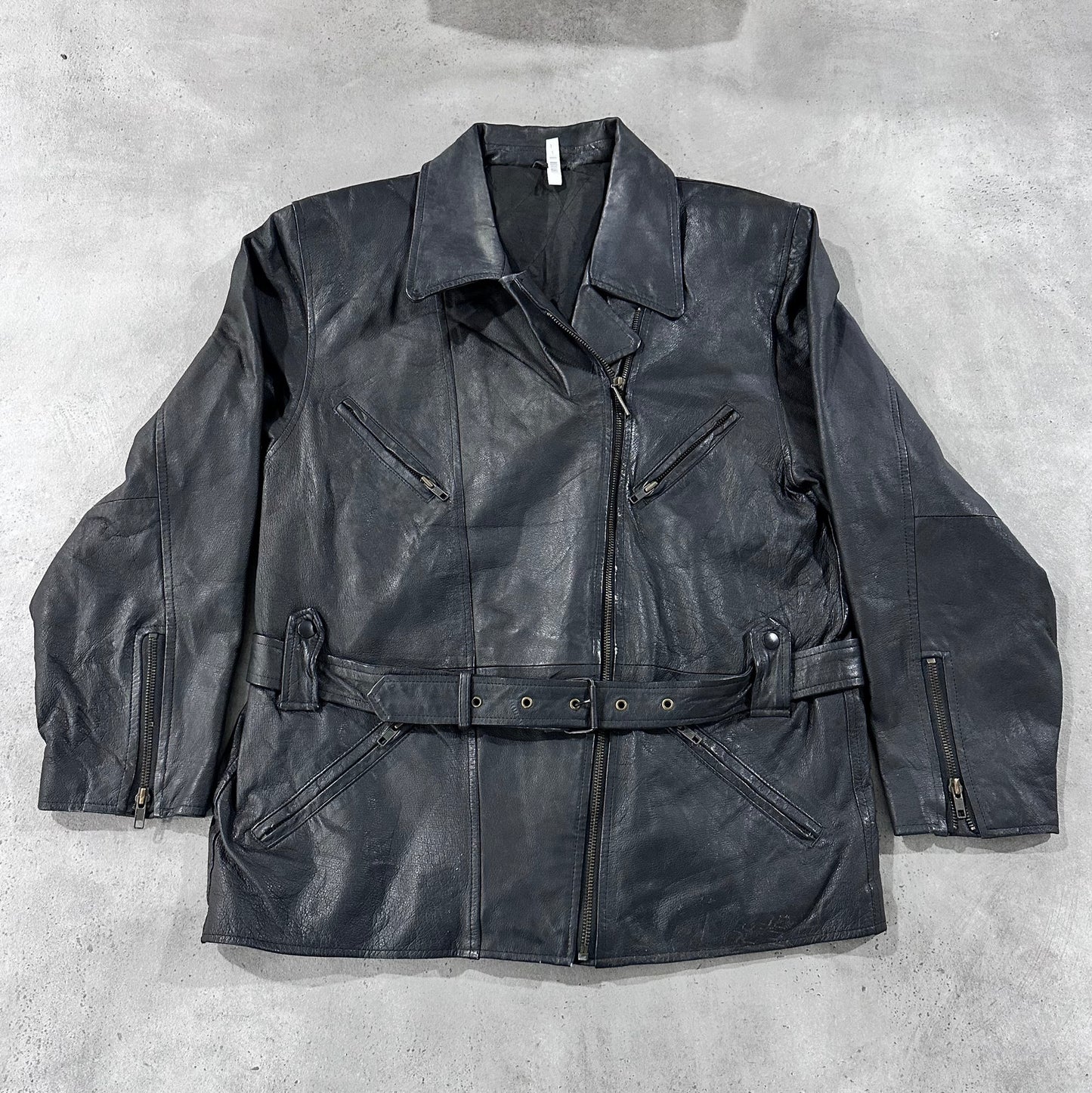 Vintage Retro Mid-Length Leather Jackets