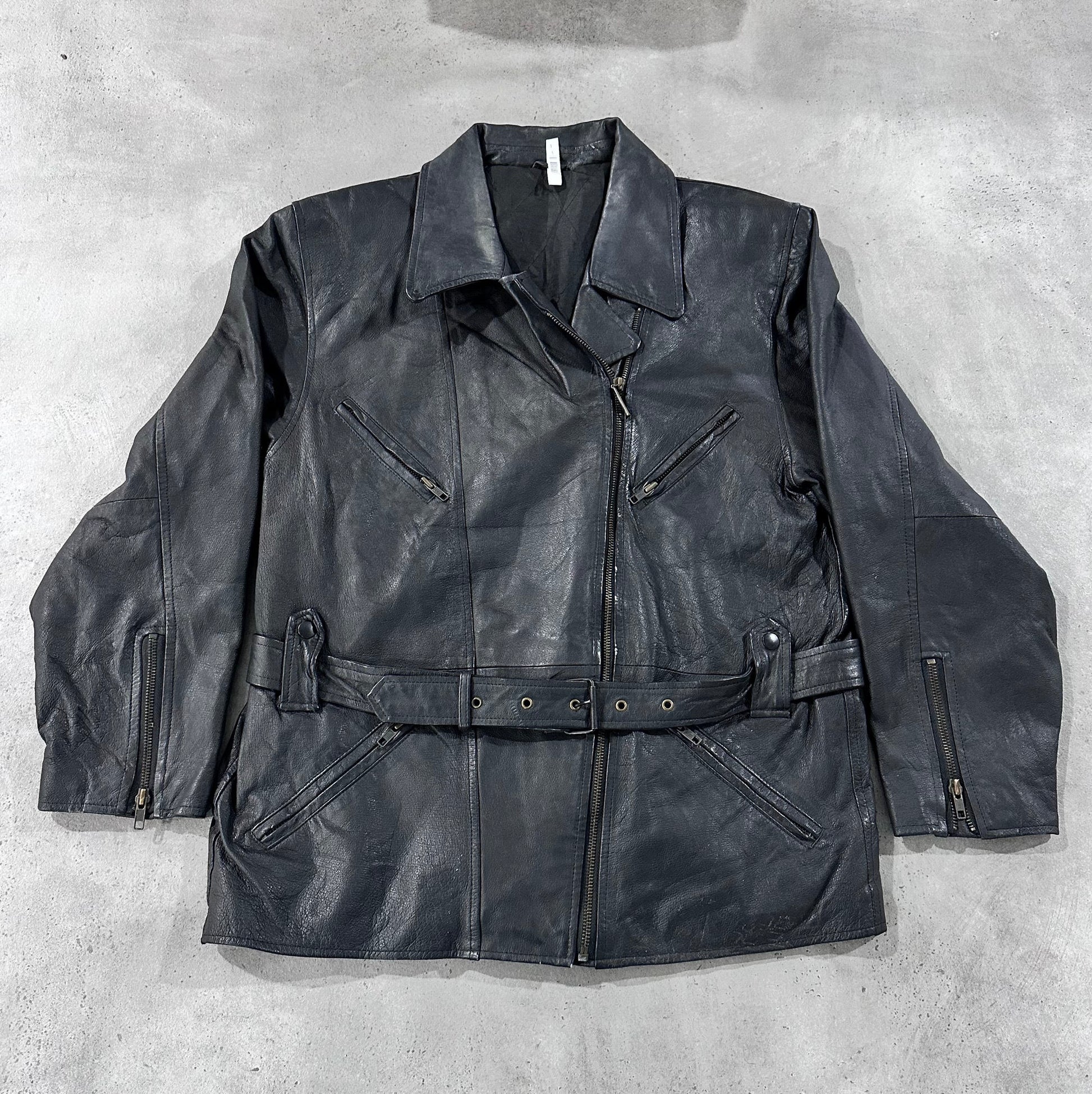 Vintage Retro Mid-Length Leather Jackets