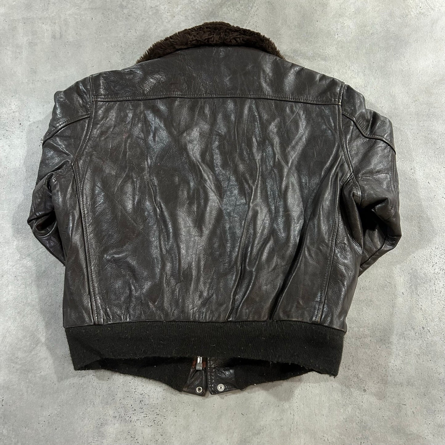 Vintage 70s-90s USA Golden Bear Military Flight Leather Jackets