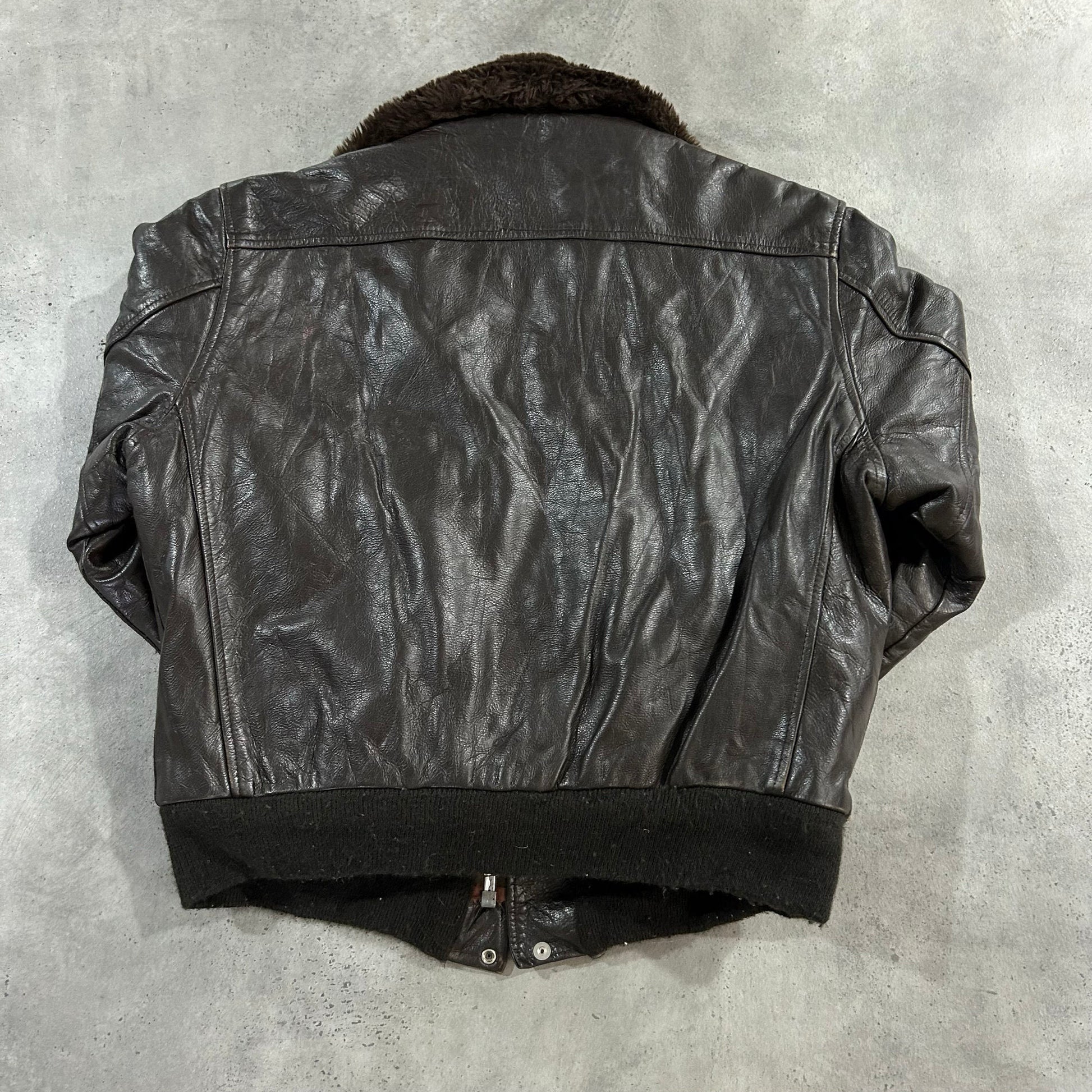 Vintage 70s-90s USA Golden Bear Military Flight Leather Jackets