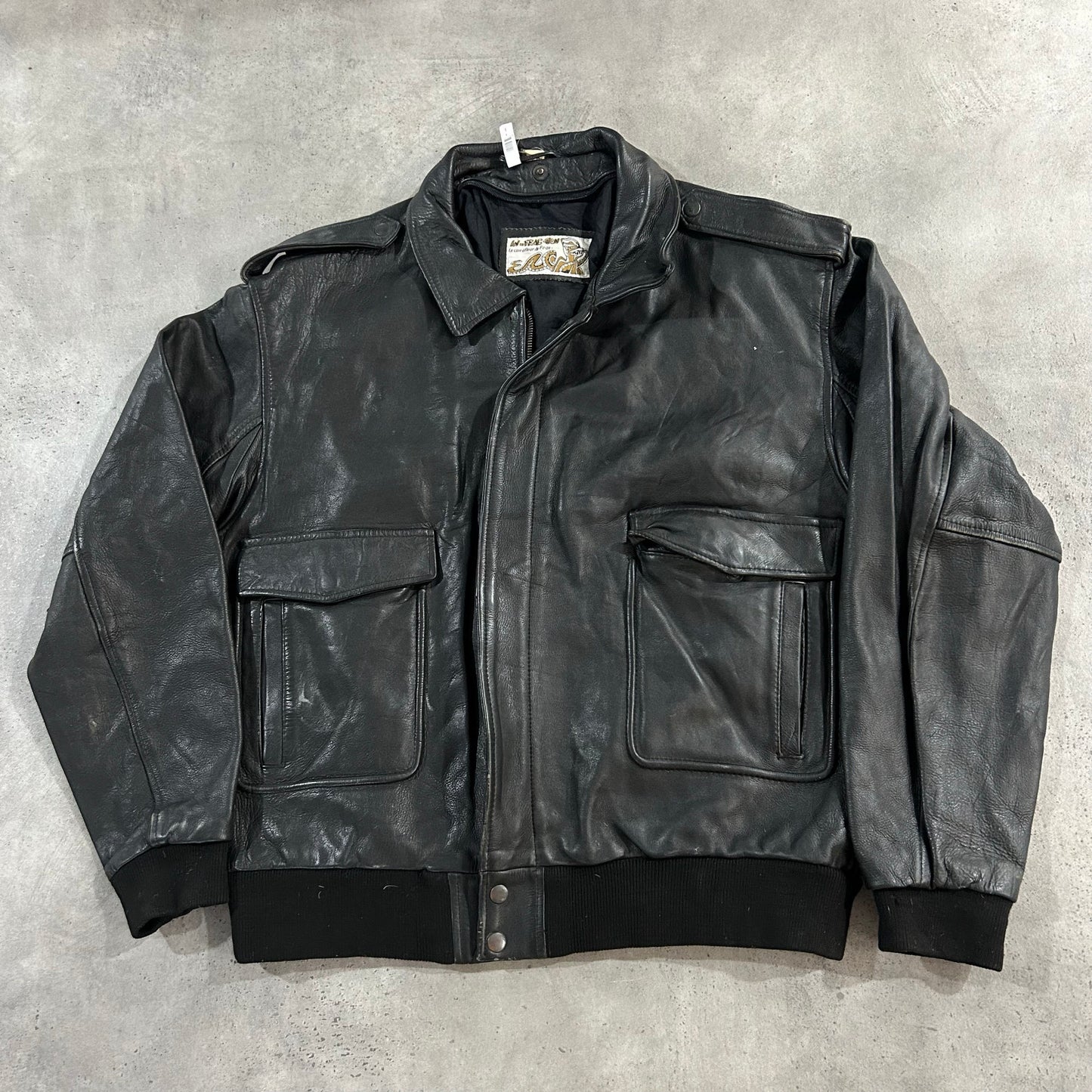 Vintage 70s-90s France Military Flight Leather Jackets