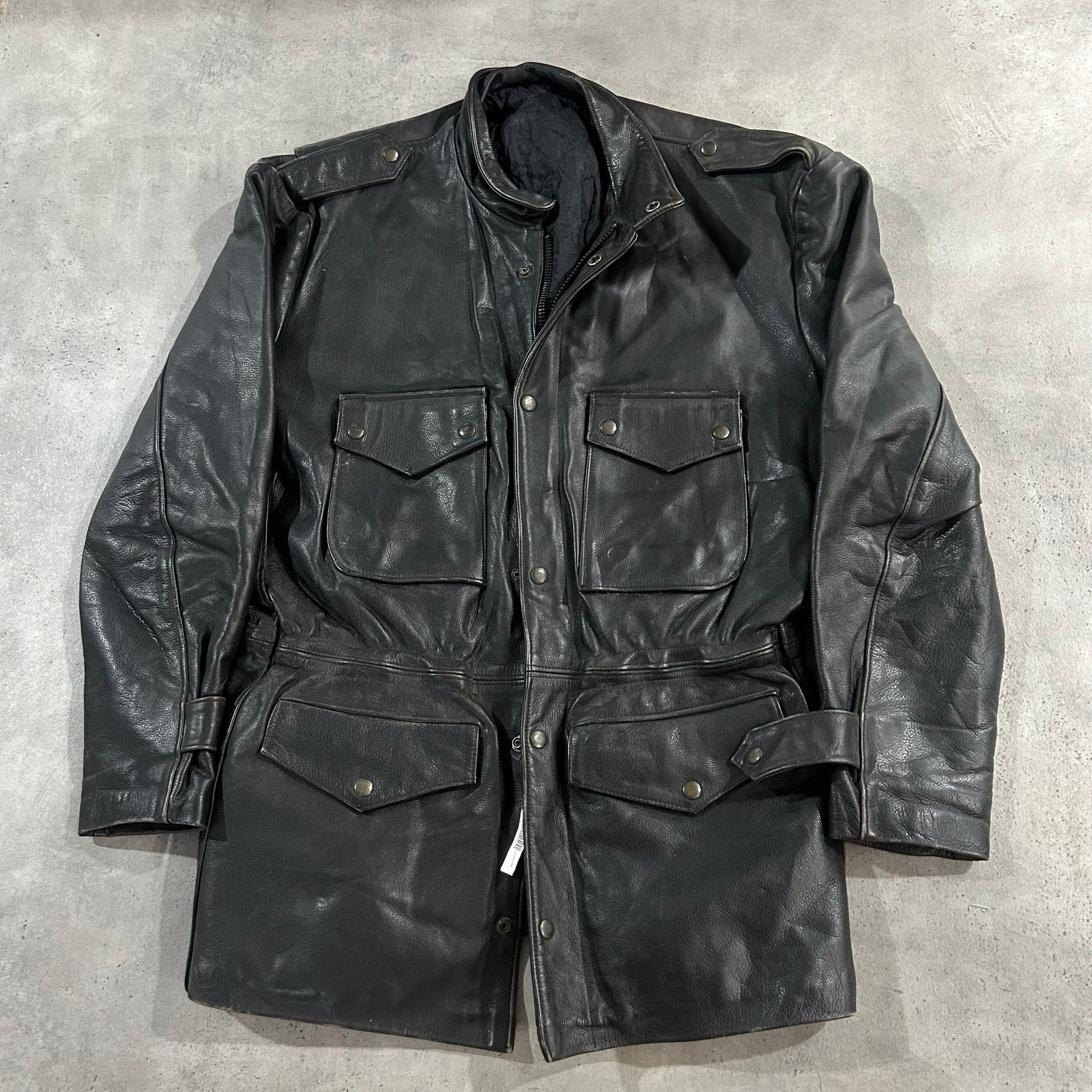 Vintage 70s-90s France Retro Mid-Length Leather Jackets