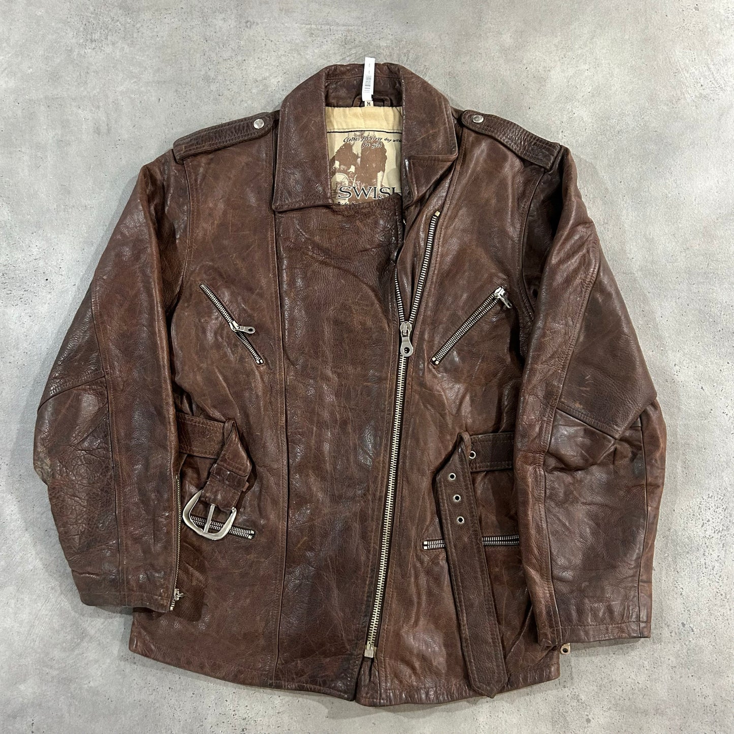 Vintage 70s-90s Italy Retro Mid-Length Leather Jackets