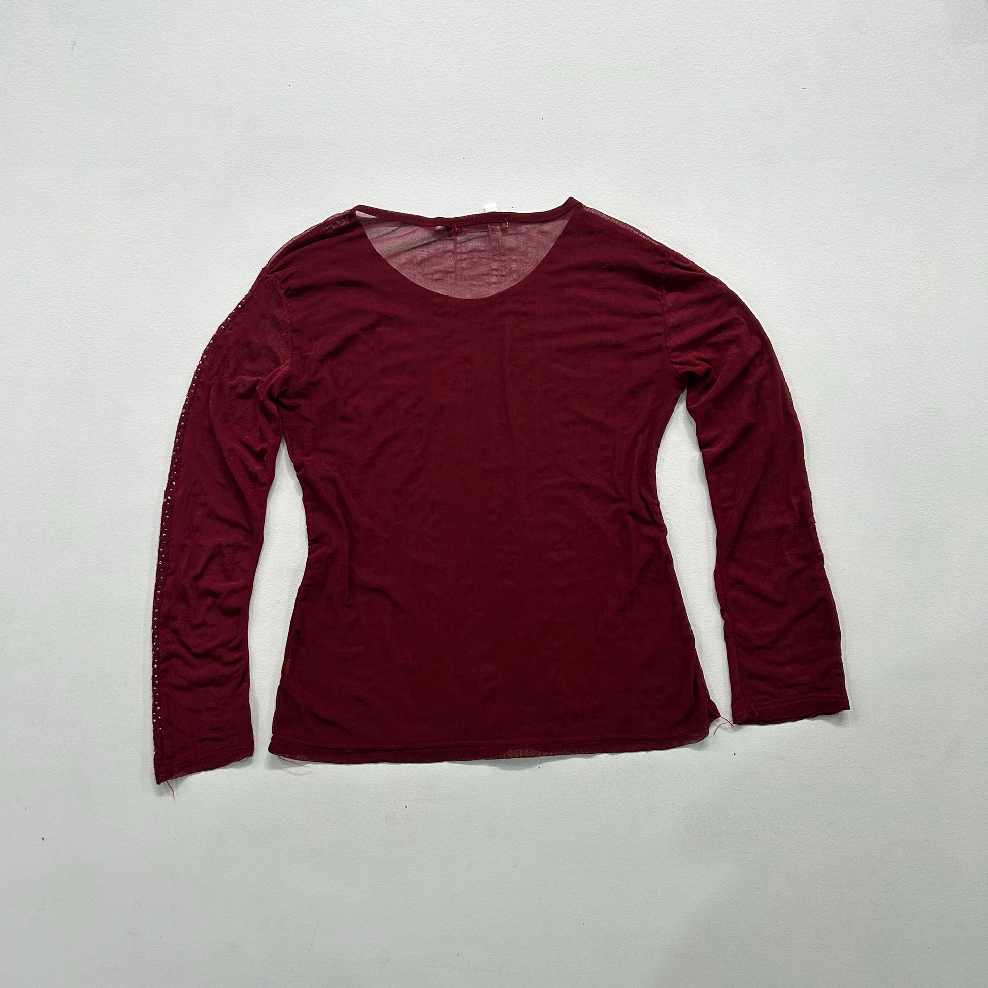 Y2K Mesh Rhinestone Blouse