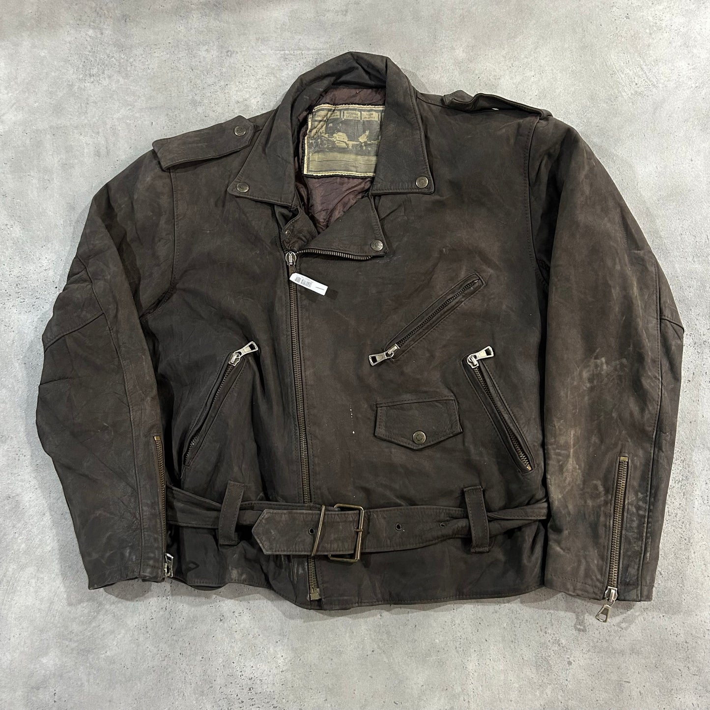 Vintage 70s-90s Italy Double Rider Leather Jackets