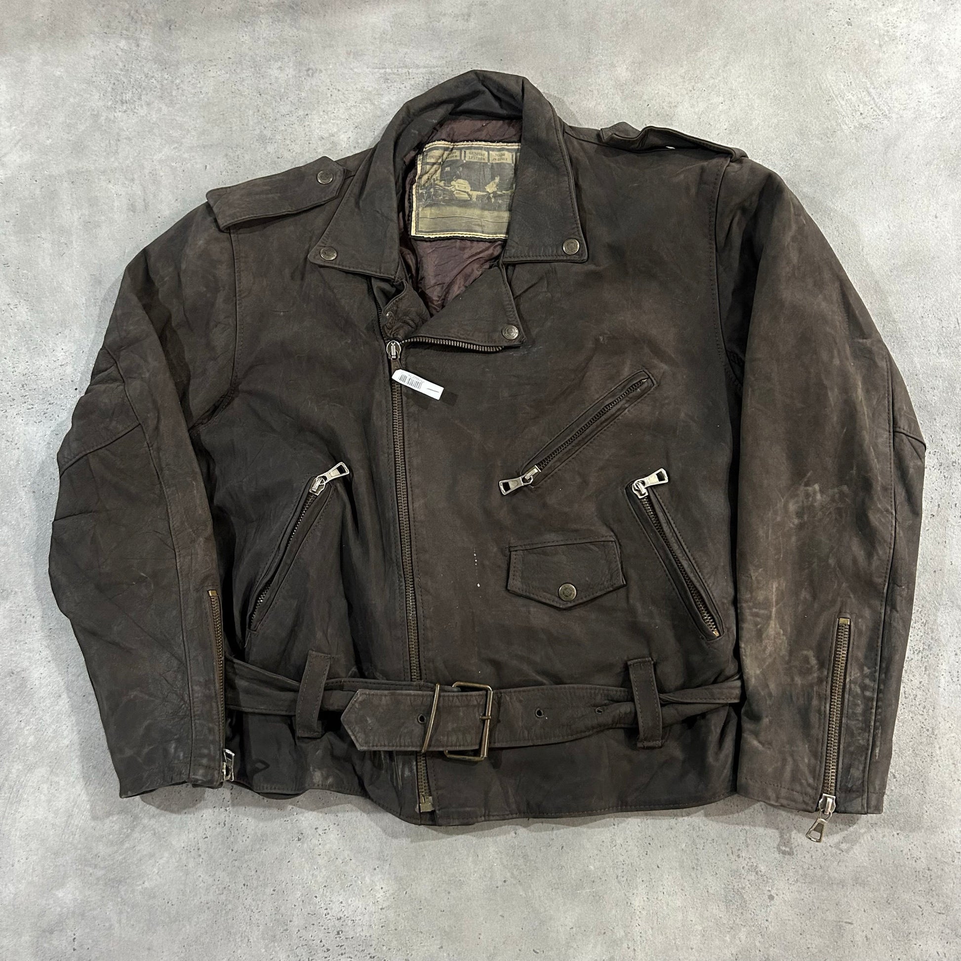 Vintage 70s-90s Italy Double Rider Leather Jackets