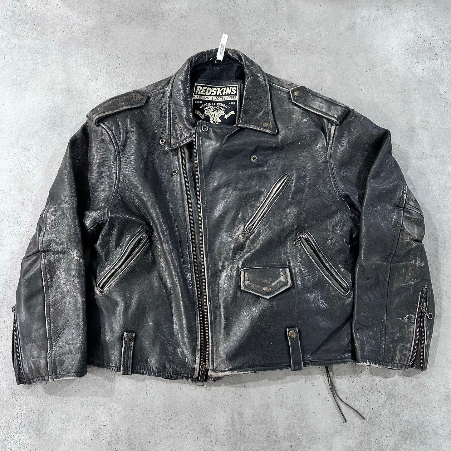 Vintage 70s-90s France Redskins Retro Double Rider Leather Jackets
