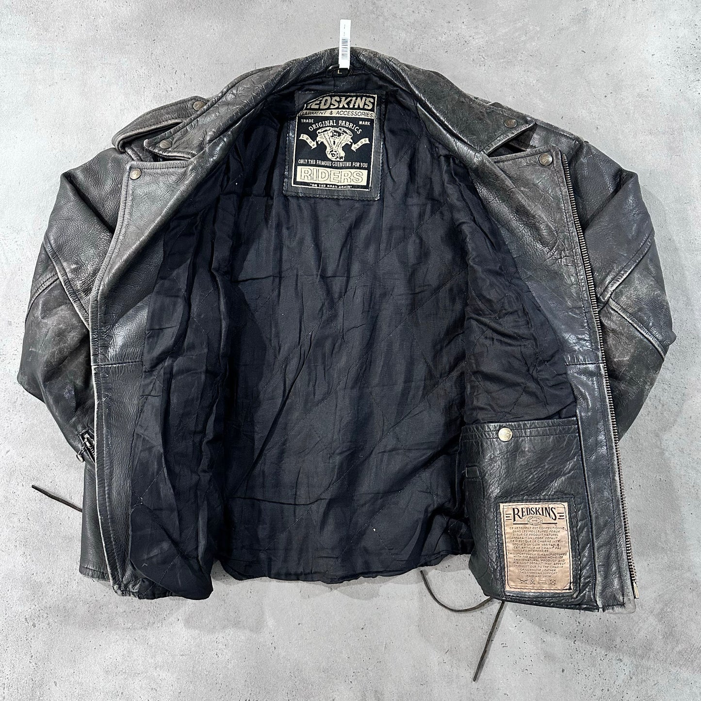 Vintage 70s-90s France Redskins Retro Double Rider Leather Jackets
