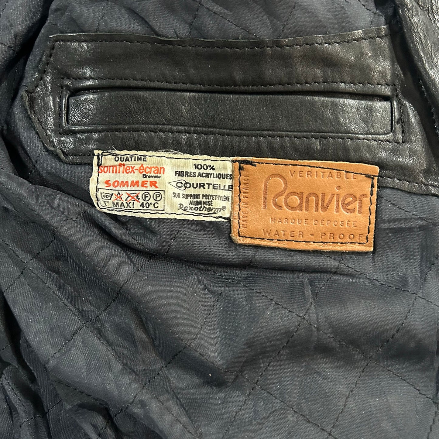 Vintage 70s-90s France Military Mid-Length Leather Jackets