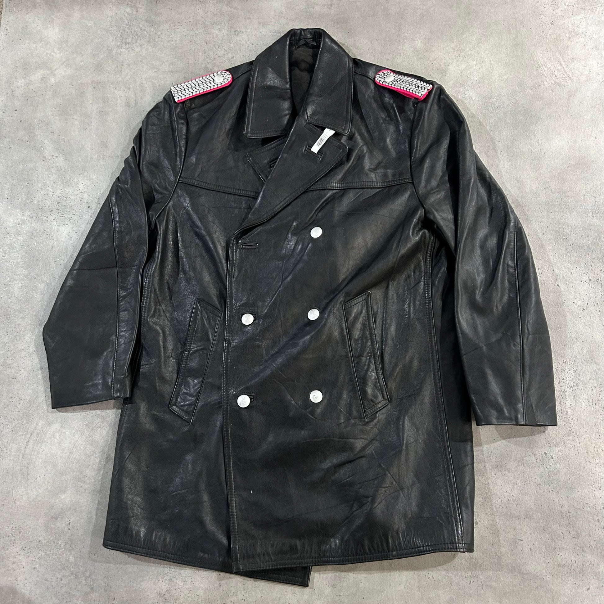Vintage 70s-90s East Germany Military Mid-Length Leather Jackets