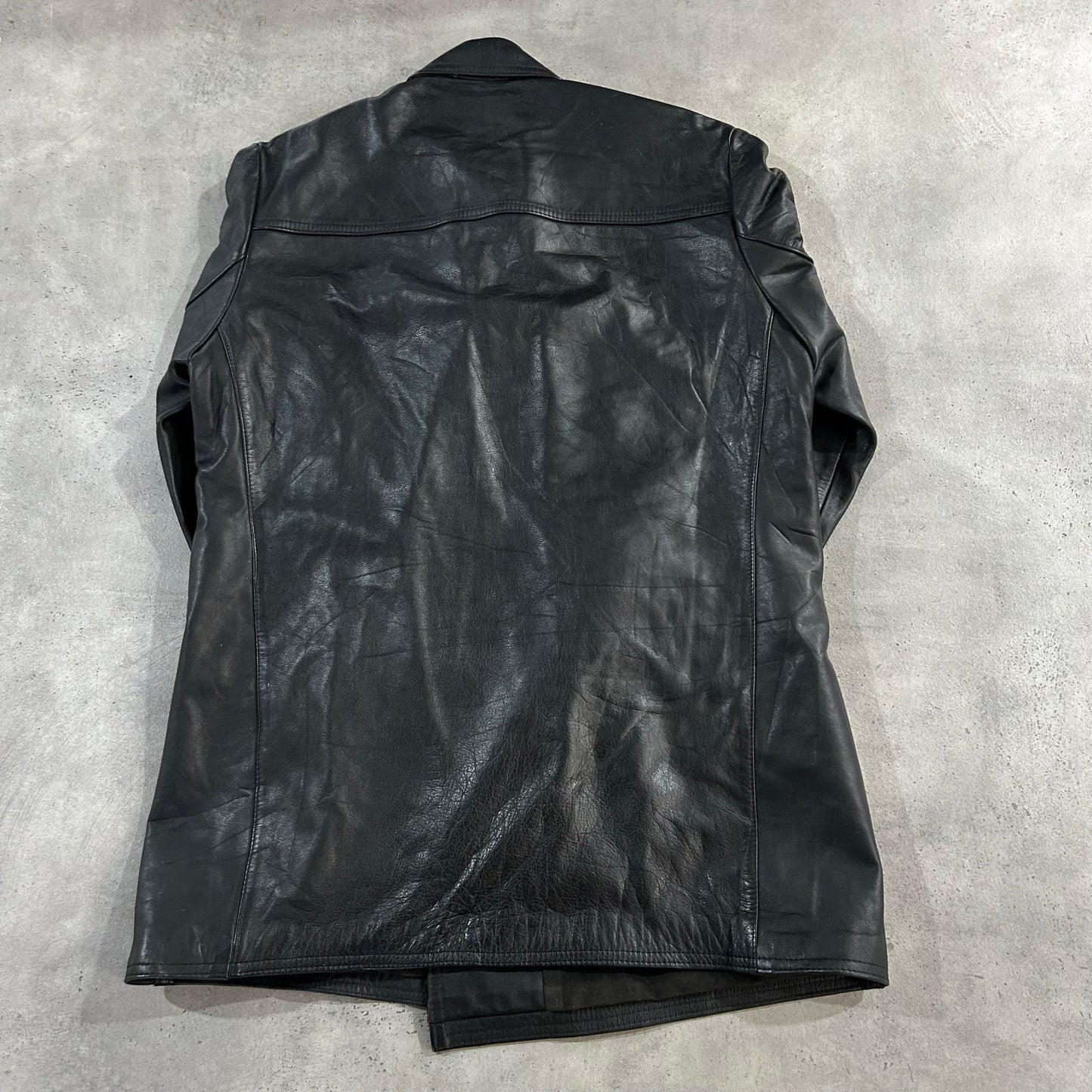 Vintage 70s-90s East Germany Military Mid-Length Leather Jackets