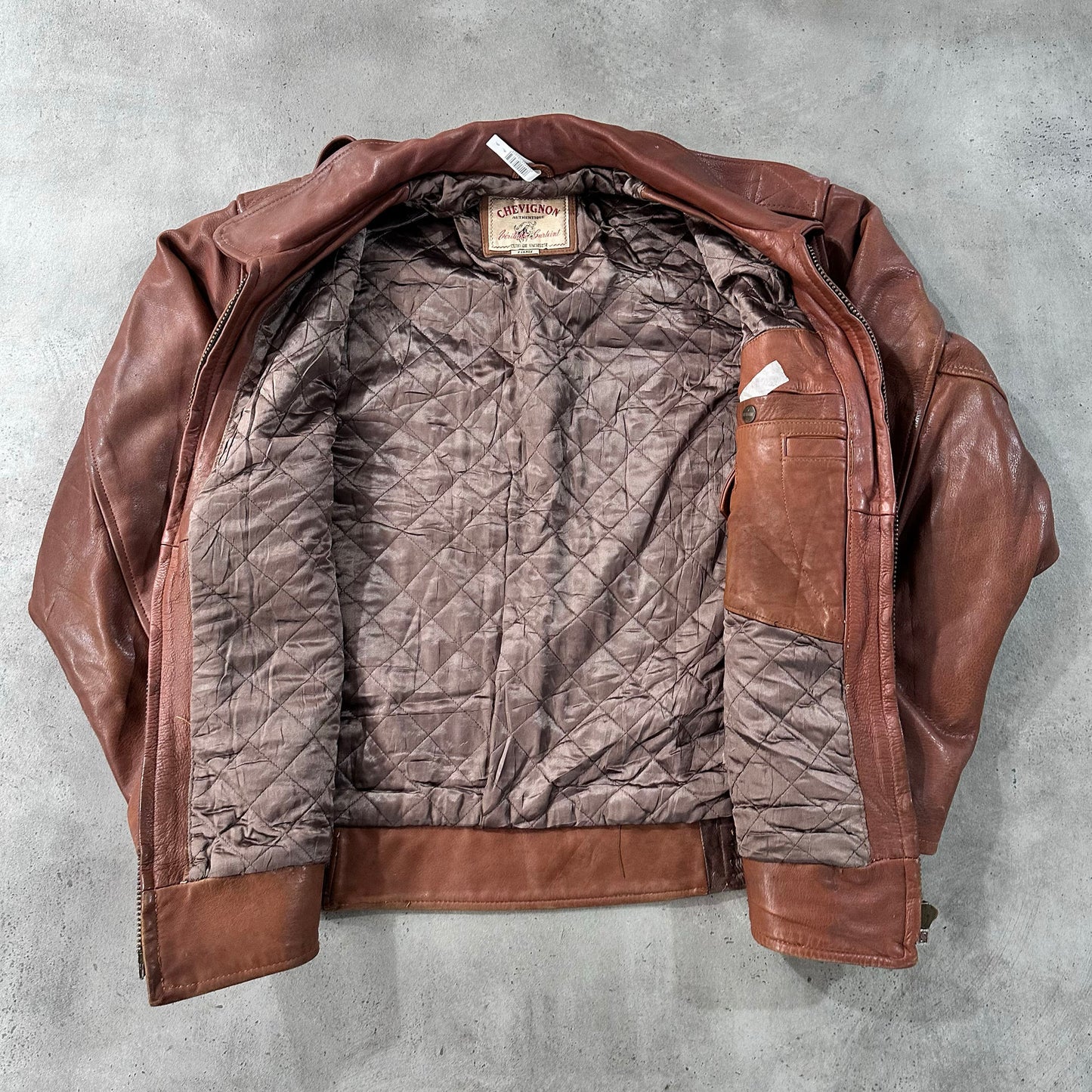 Vintage 70s-90s France Chevignon Retro Flight Leather Jackets