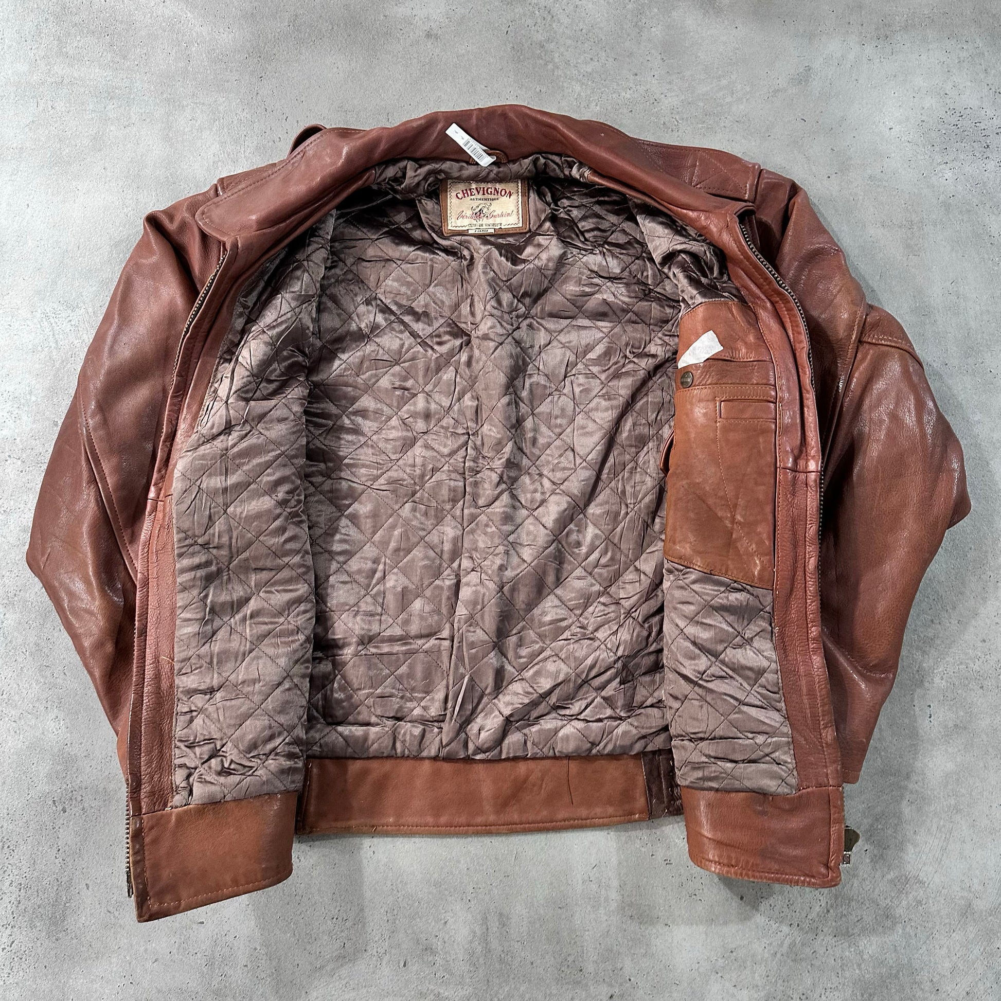 Vintage 70s-90s France Chevignon Retro Flight Leather Jackets