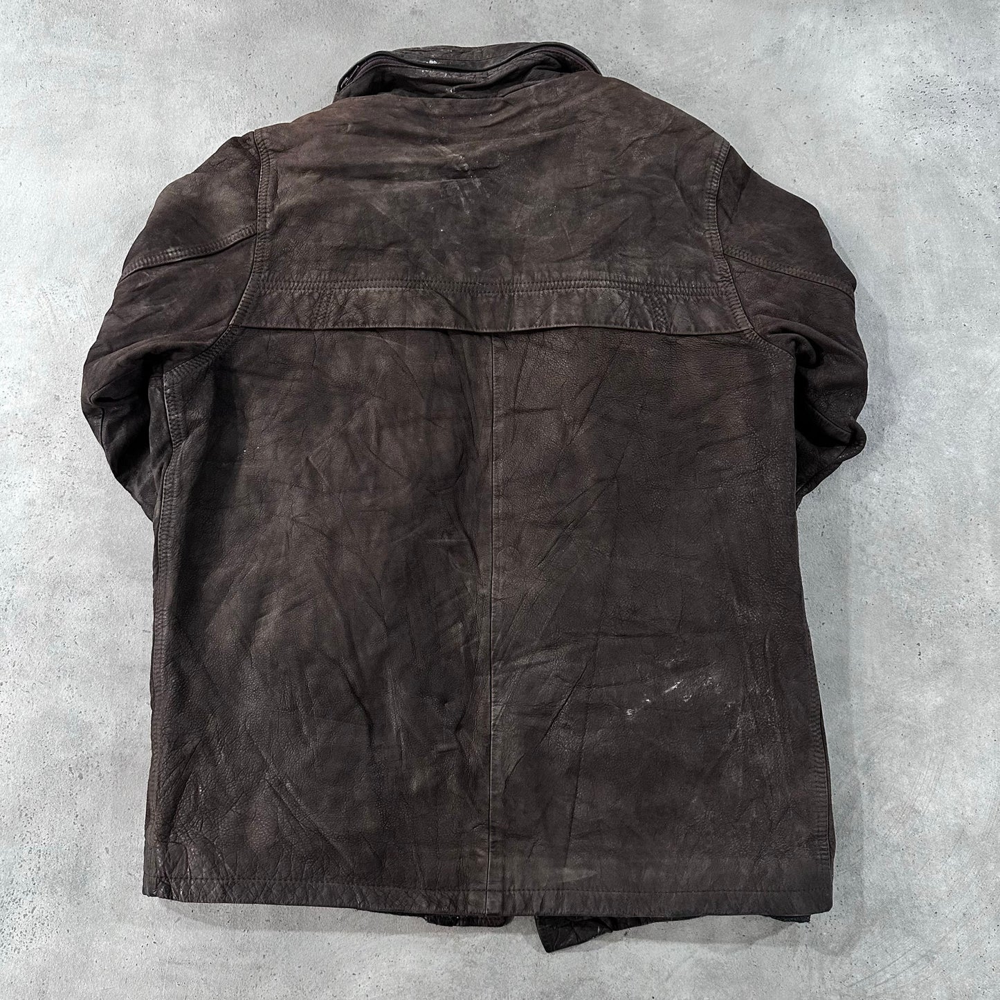 Vintage Oakwood Retro Mid-Length Leather Jackets