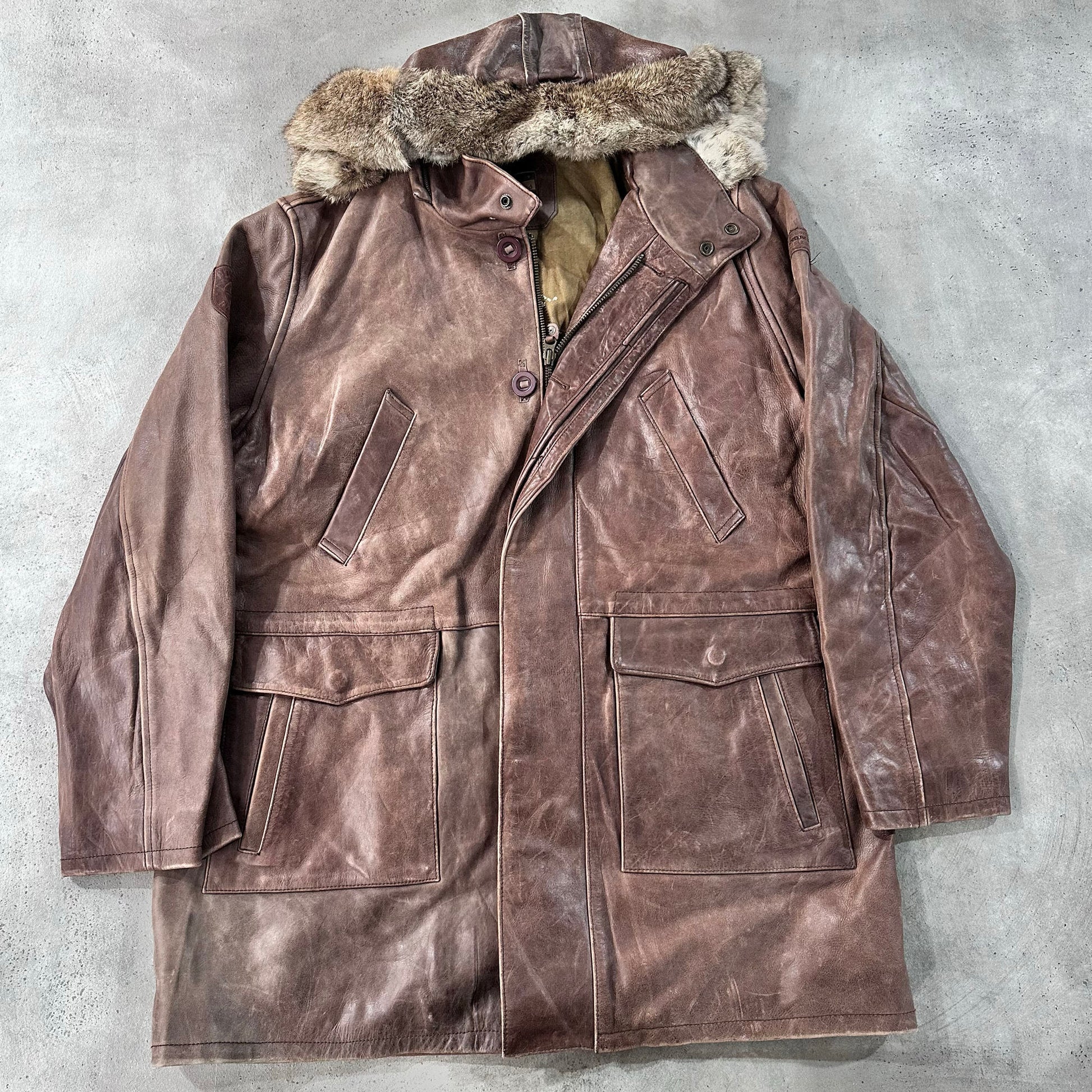 Vintage 70s-90s Redskins Retro Mid-Length Leather Jackets