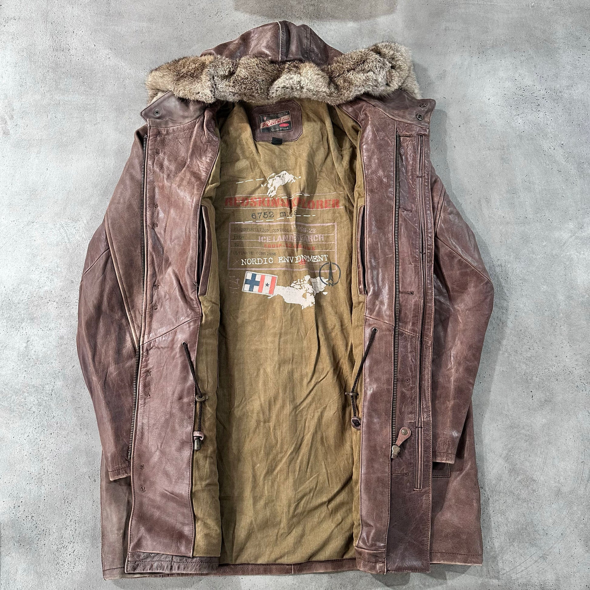 Vintage 70s-90s Redskins Retro Mid-Length Leather Jackets