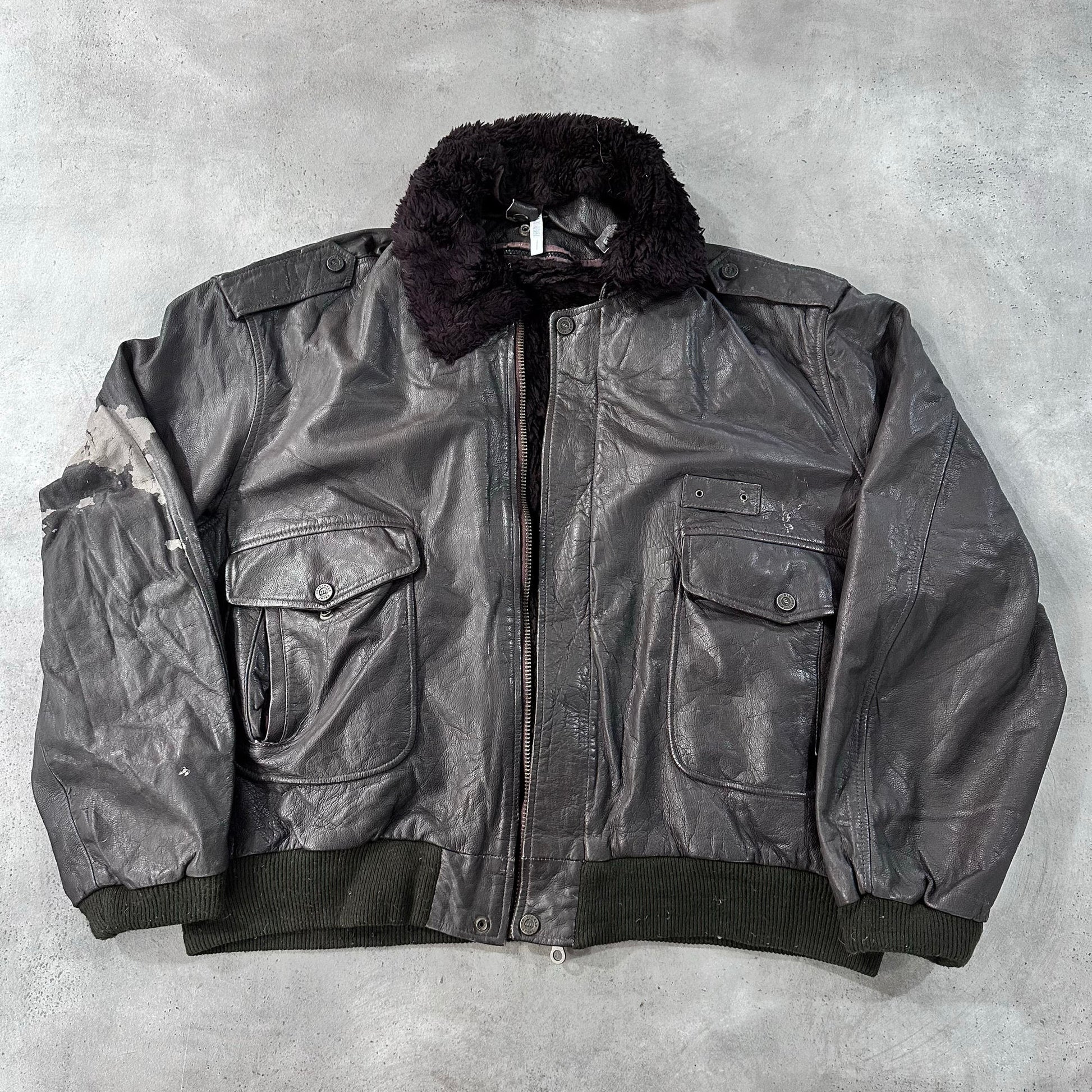 Vintage 70s-90s Italy Military Flight Leather Jackets