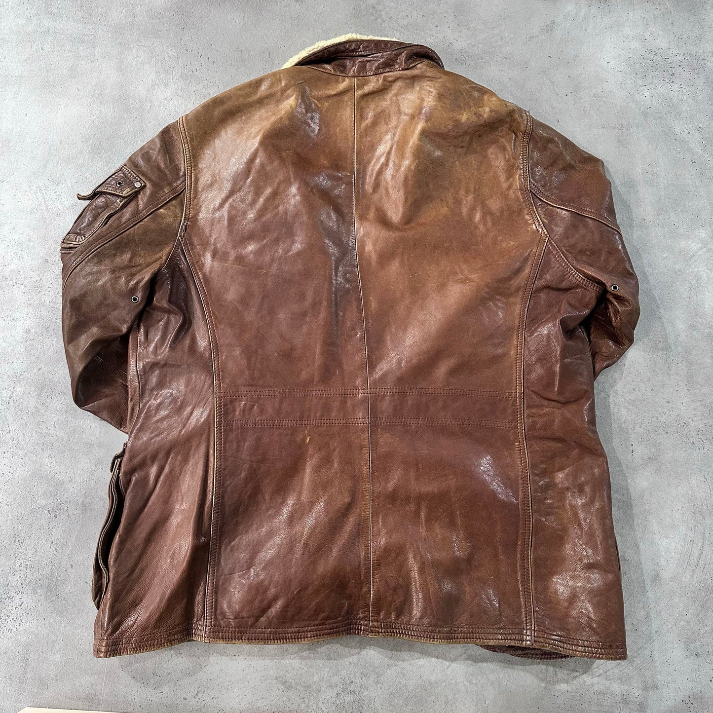 Vintage 70s-90s France Chevignon Retro Mid-Length Leather Jackets