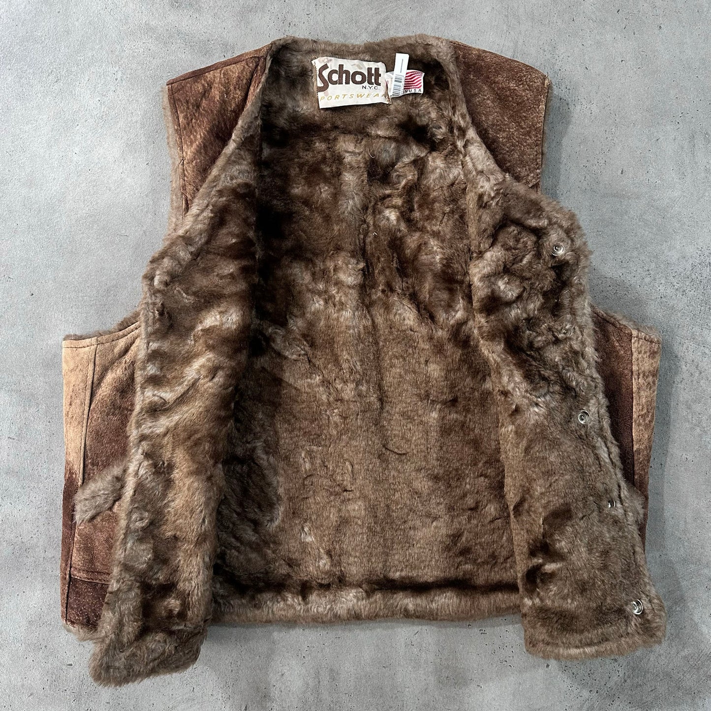 Vintage 70s-90s USA Schott Retro Vests