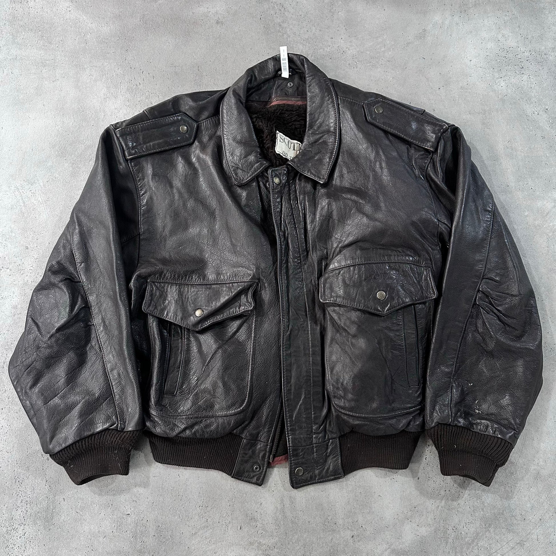 Vintage 70s-90s Italy Military A-2 Leather Jackets