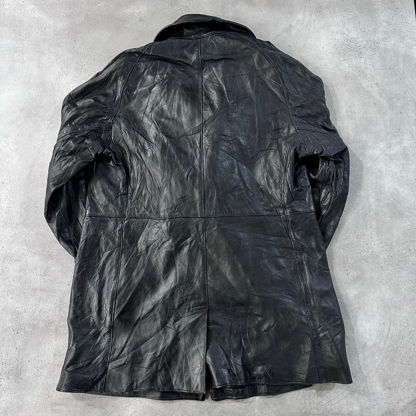 Vintage 70s-90s France Military Mid-Length Leather Jackets