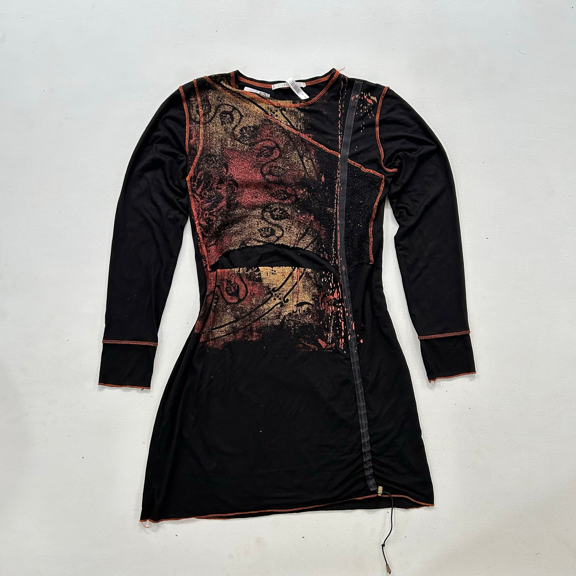 Y2K Printed Metallic Dress