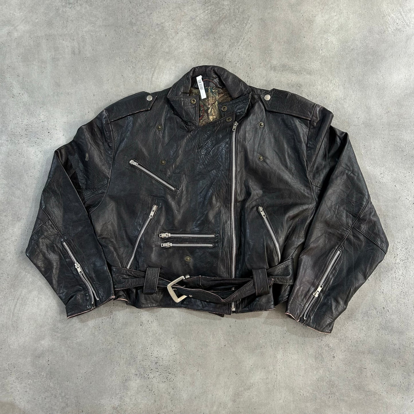 Vintage 70s-90s Spain Double Rider Leather Jackets