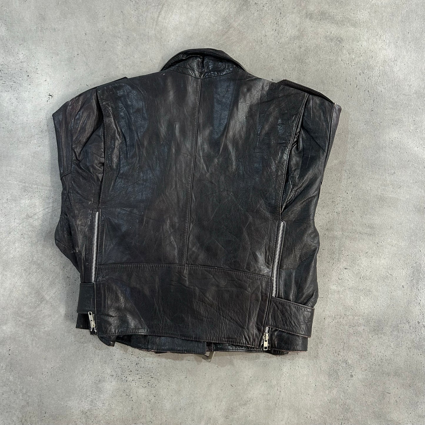 Vintage 70s-90s Spain Double Rider Leather Jackets