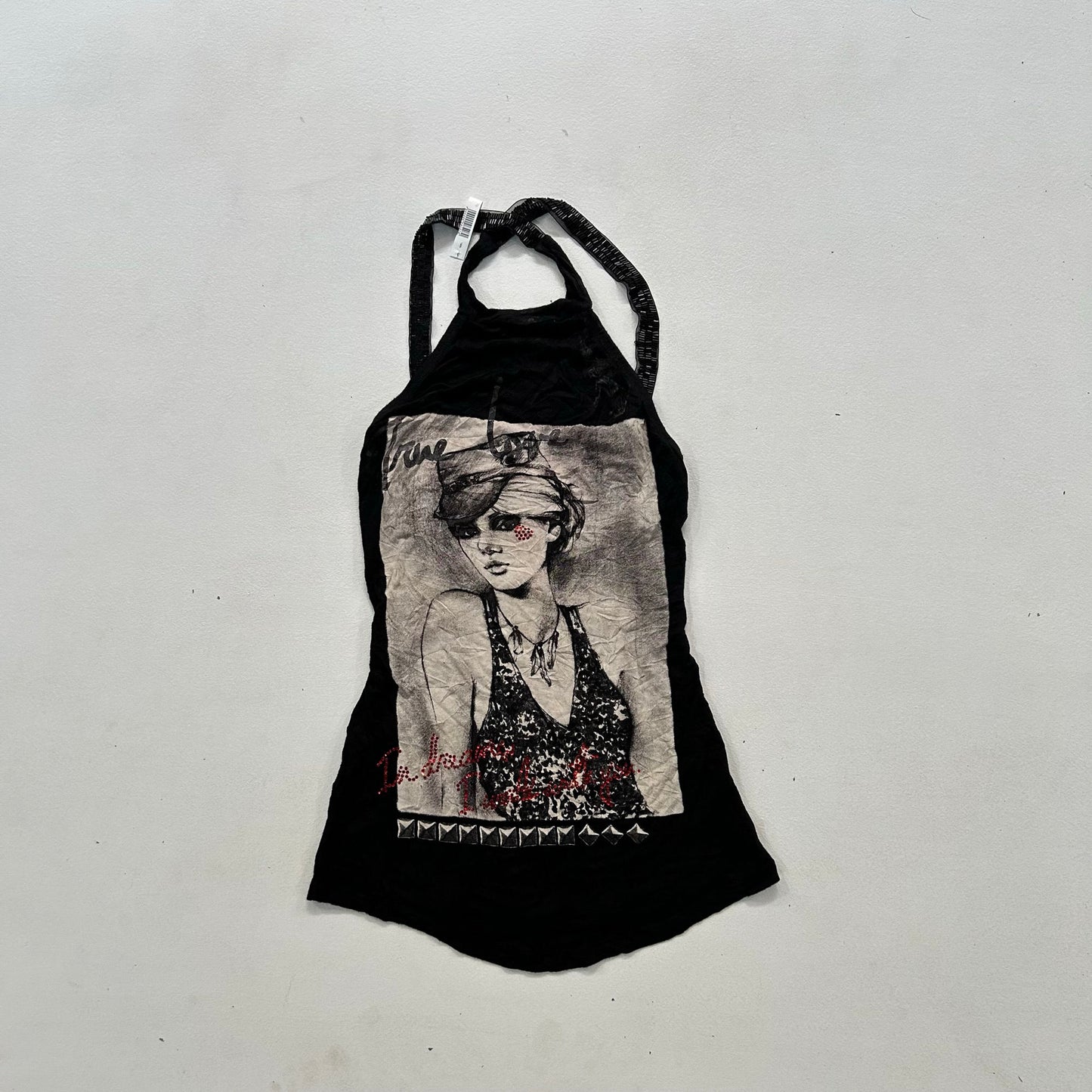 Y2K Printed Beaded Tank/Cami
