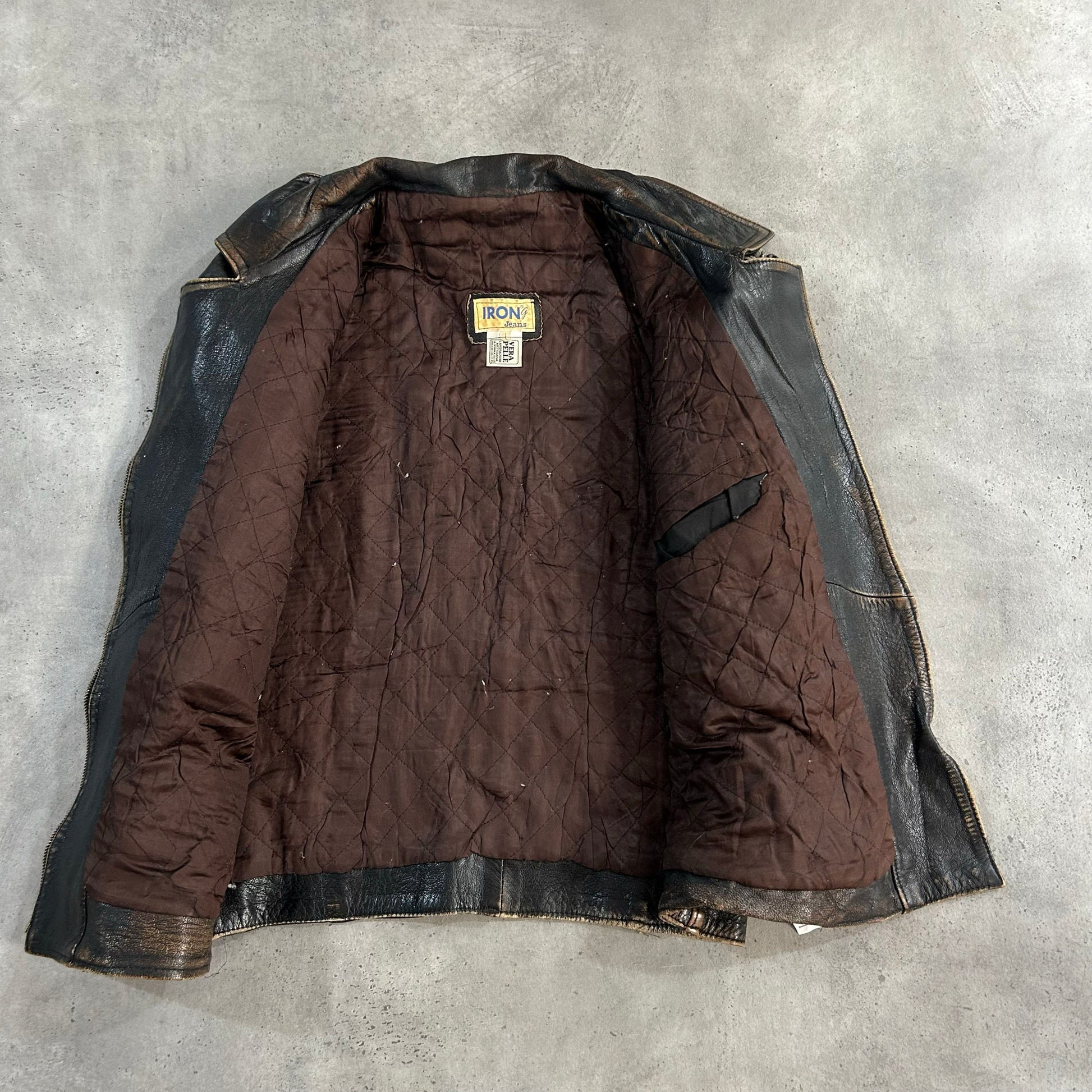 Vintage 70s-90s Italy Double Rider Leather Jackets