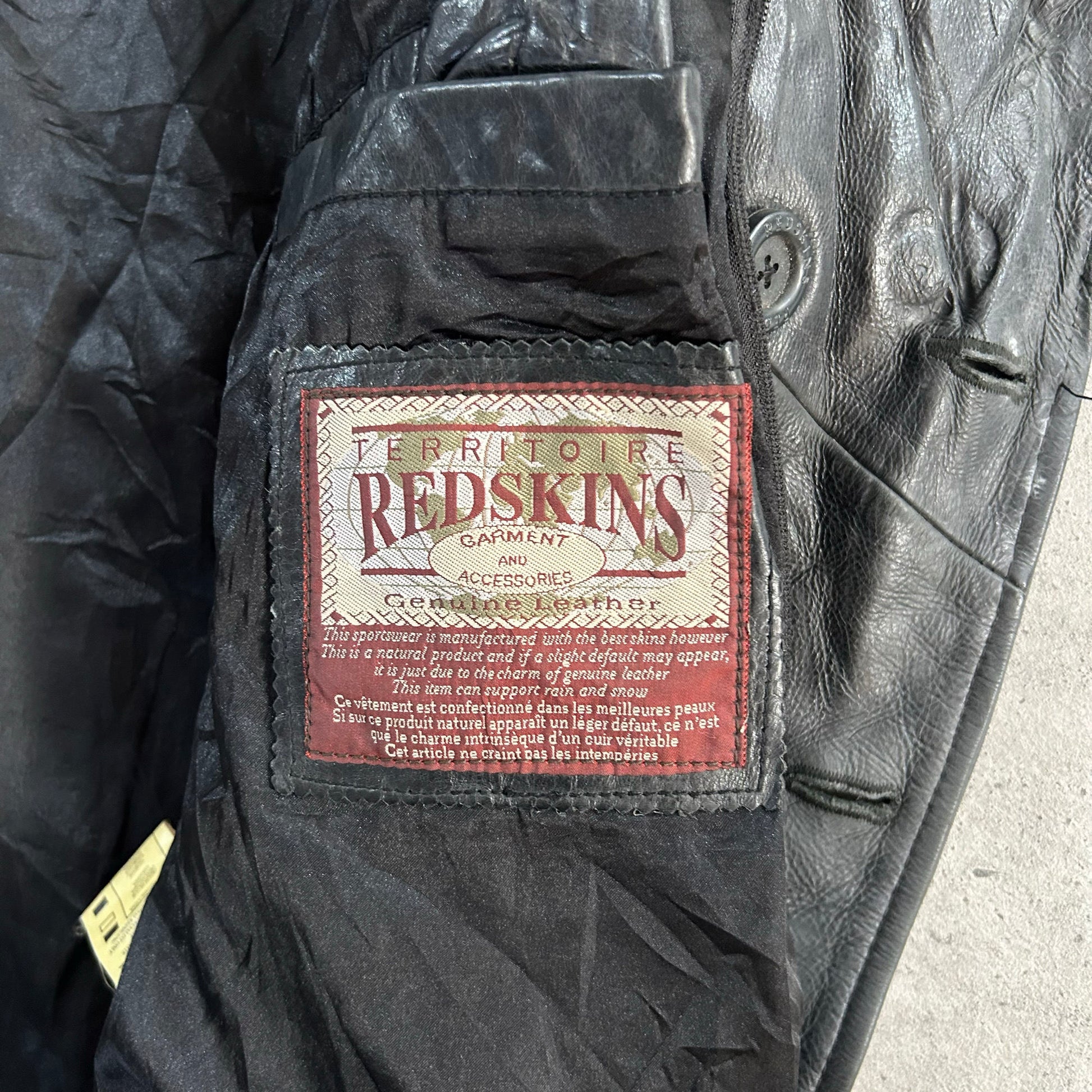 Vintage 70s-90s France Redskins Retro Mid-Length Leather Jackets