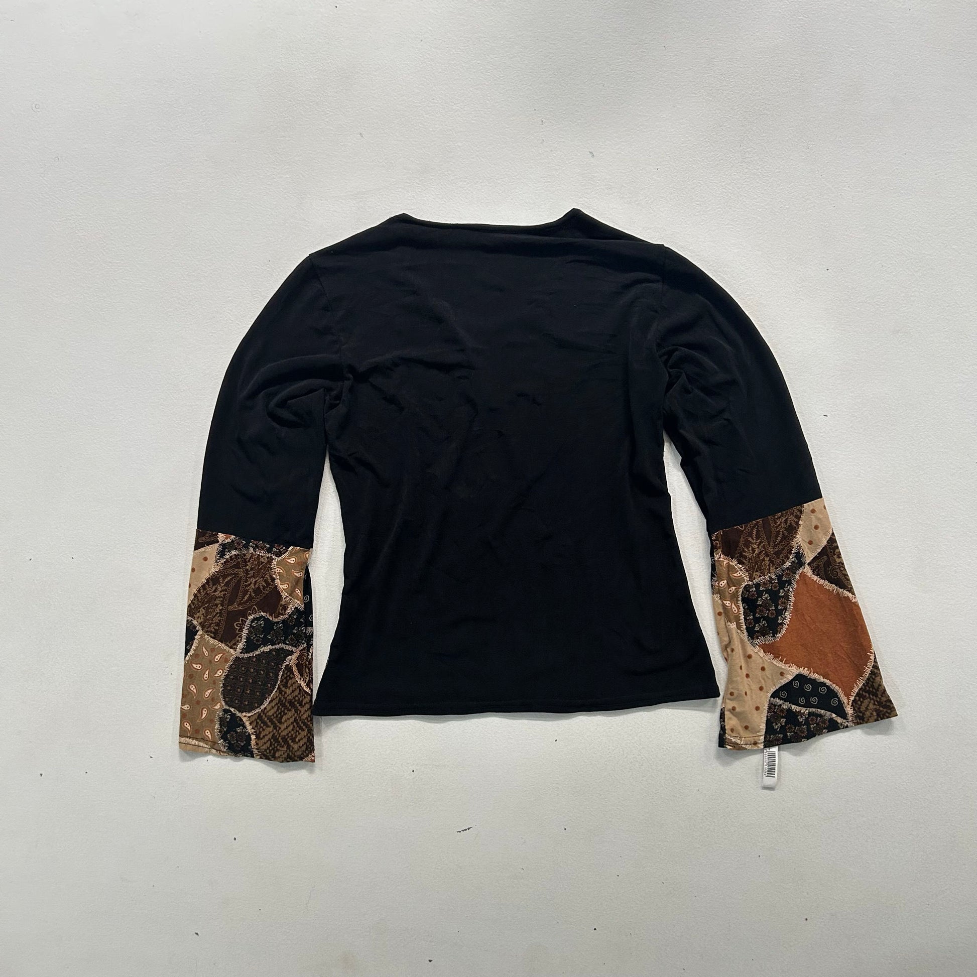 Y2K Flared Printed Blouse