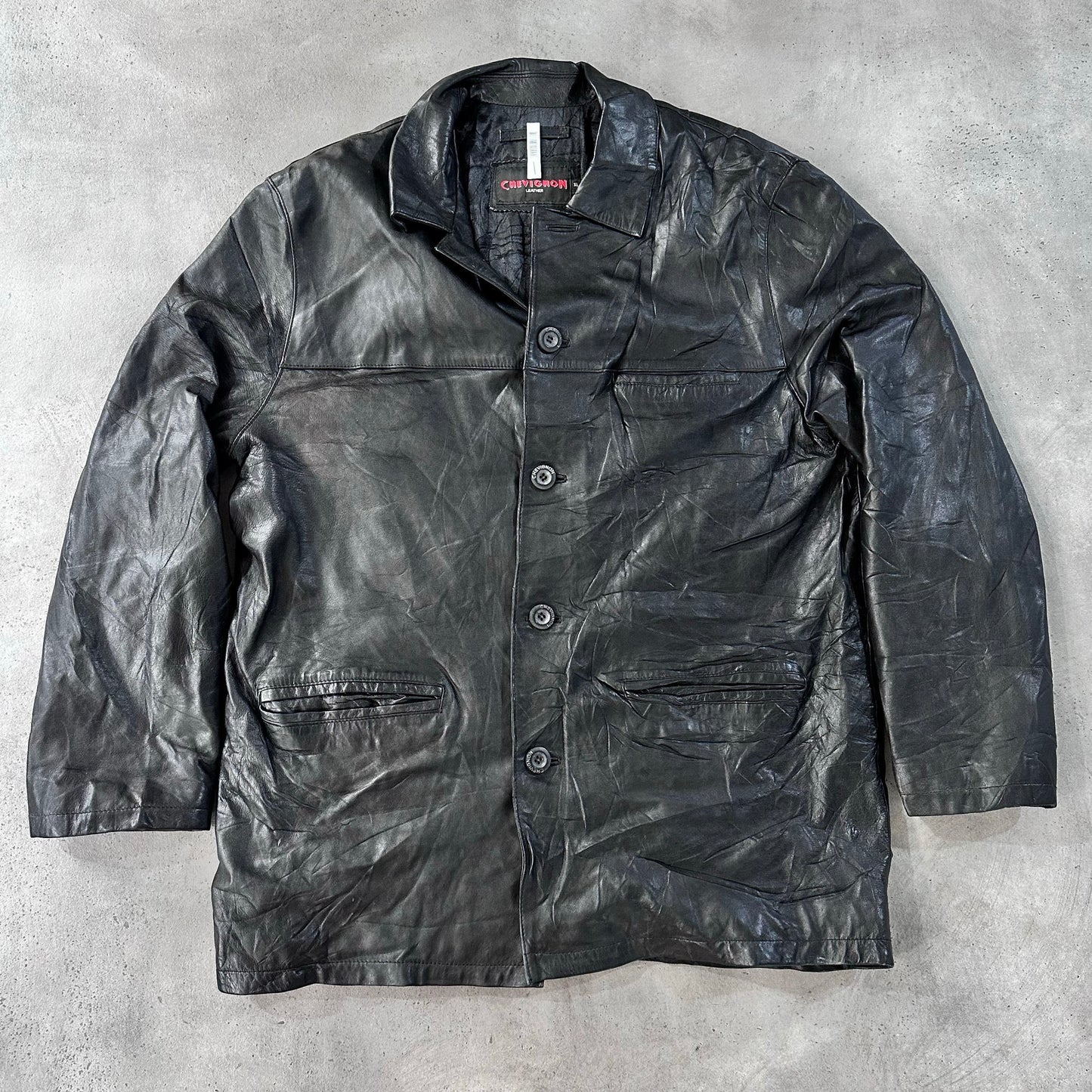 Vintage 70s-90s Chevignon Retro Mid-Length Leather Jackets