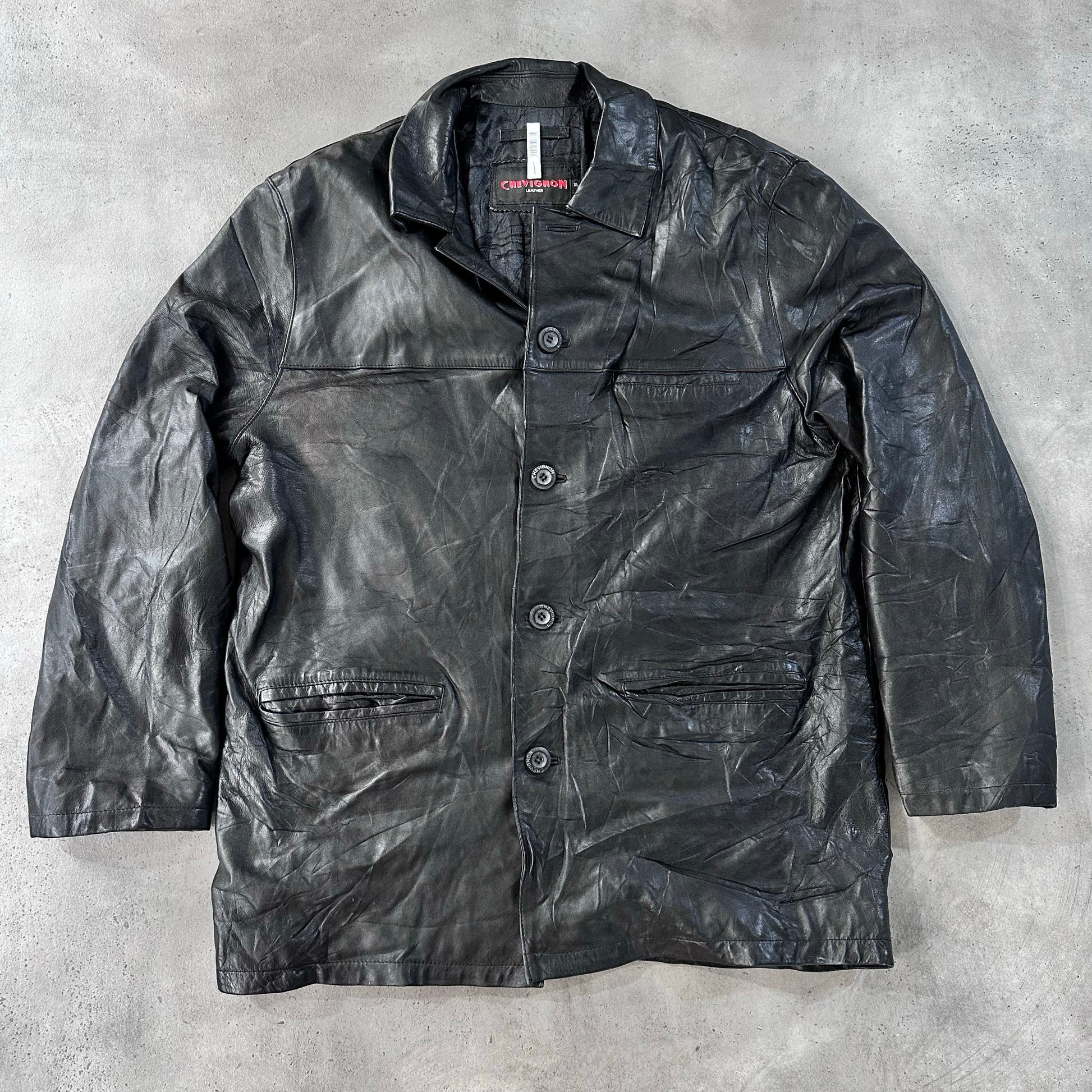Vintage 70s-90s Chevignon Retro Mid-Length Leather Jackets