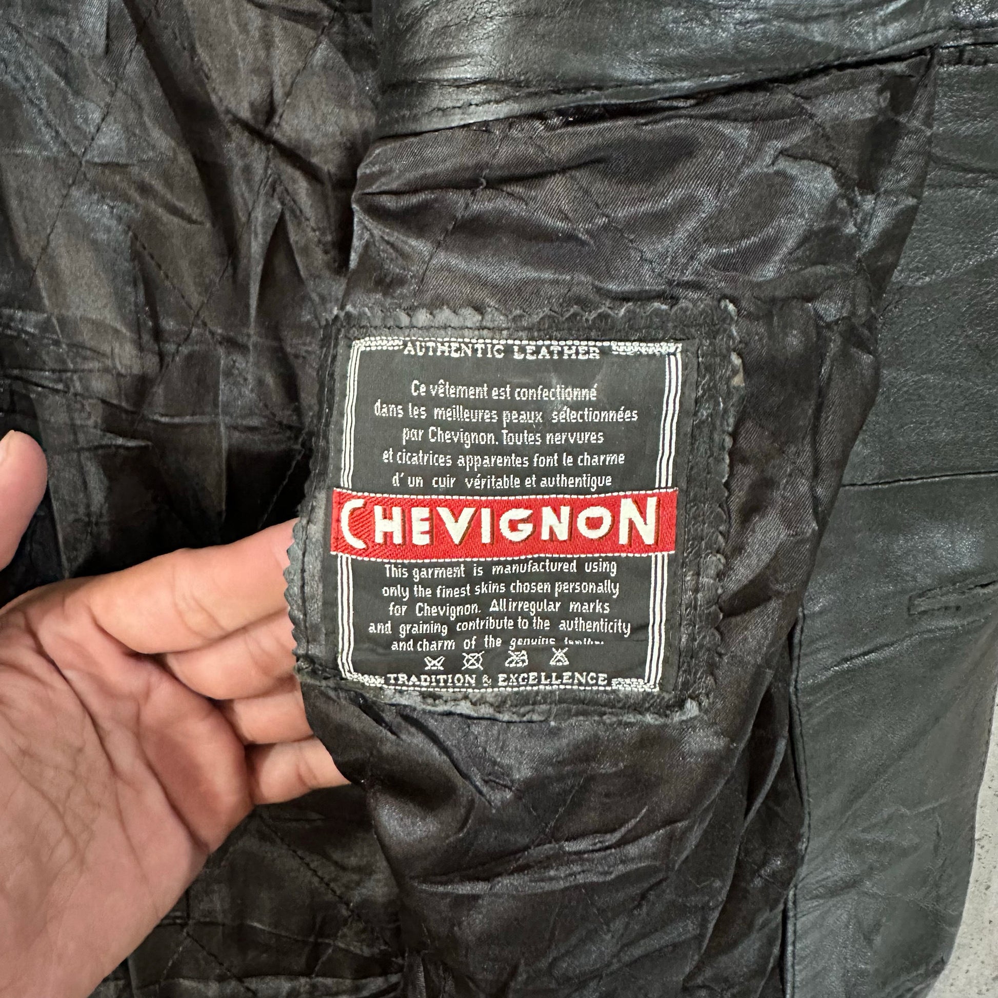 Vintage 70s-90s Chevignon Retro Mid-Length Leather Jackets