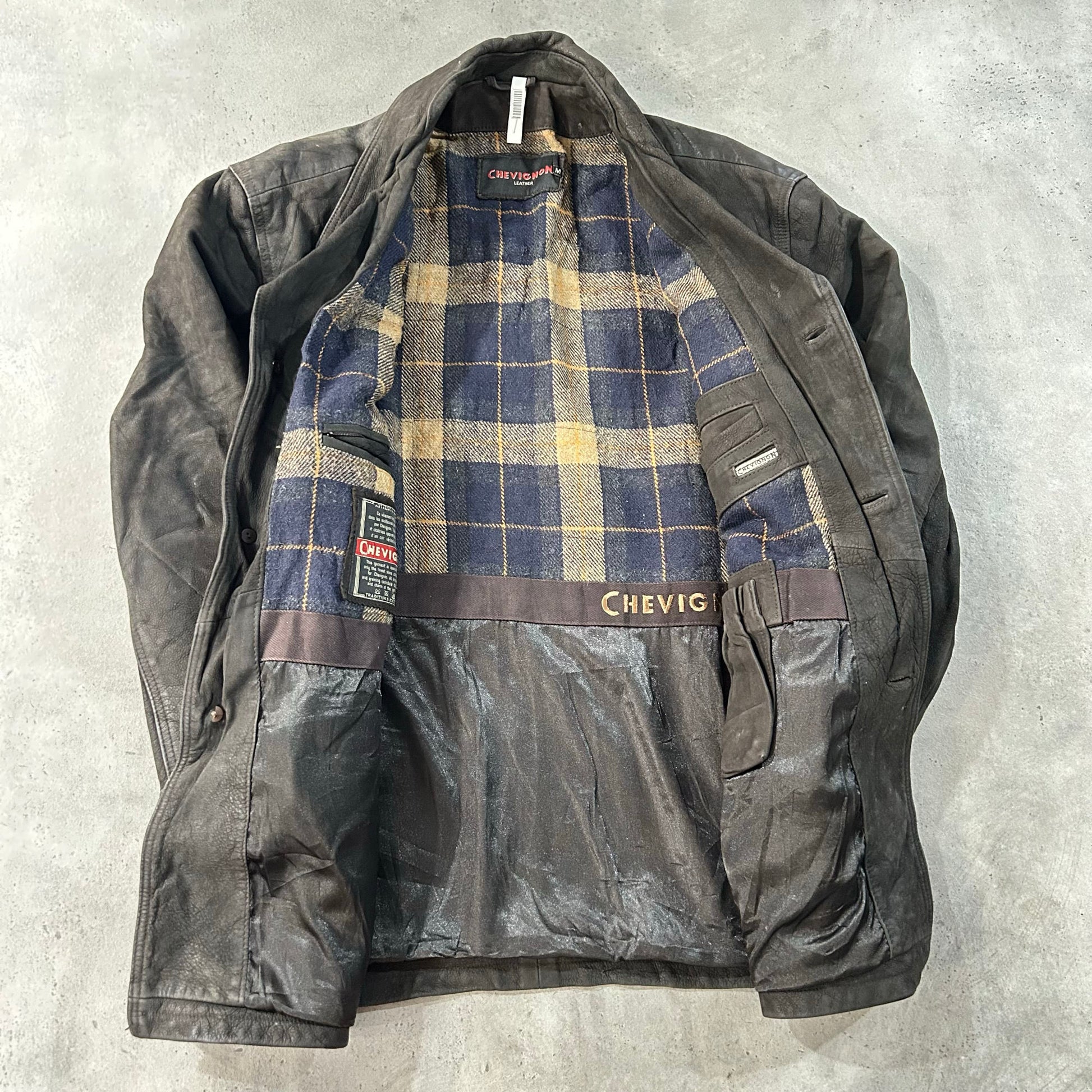 Vintage 70s-90s Chevignon Retro Mid-Length Leather Jackets