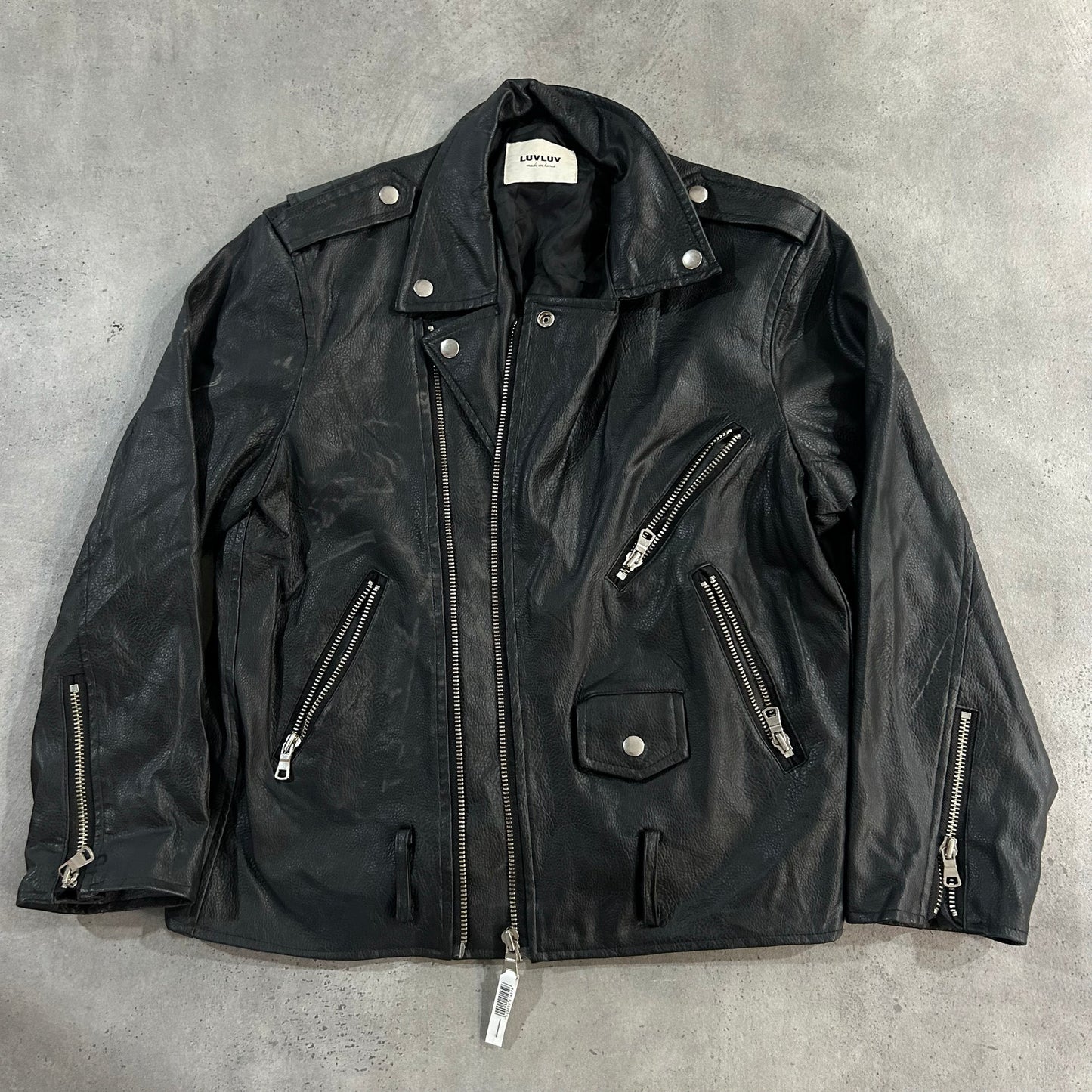 Vintage South Korea Retro Double Rider Leather Jackets