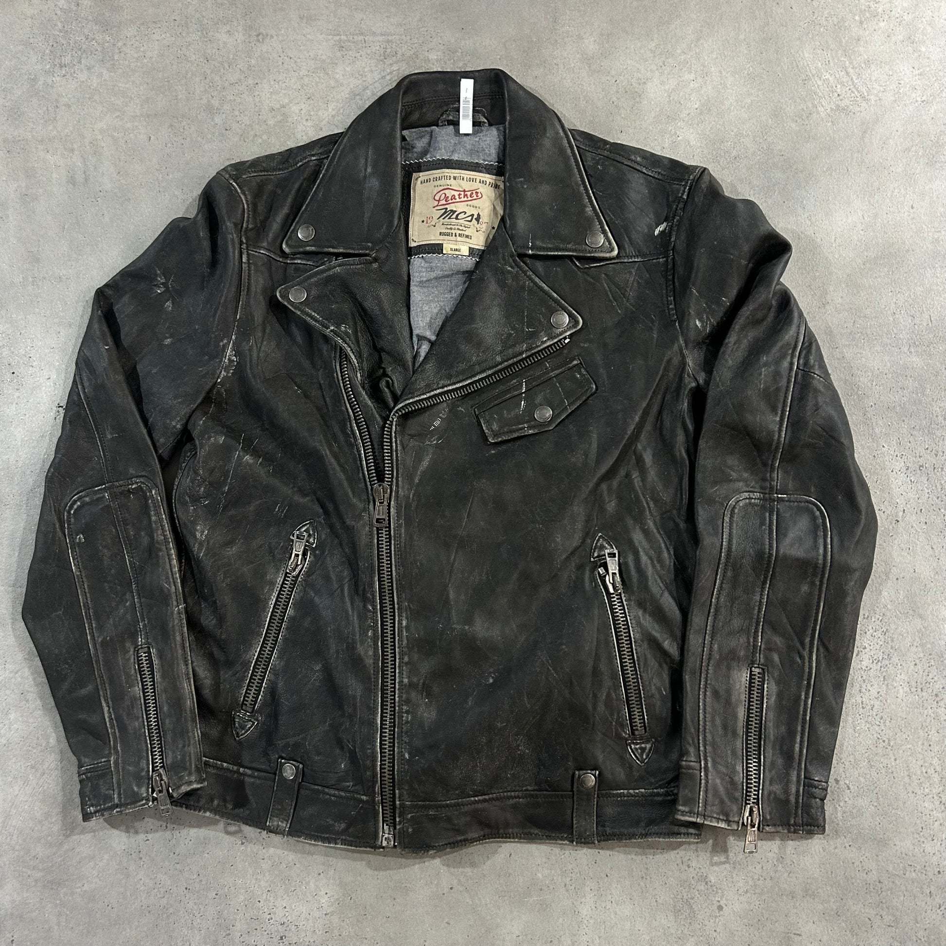 Vintage Marlboro Retro Double Rider Leather Jackets