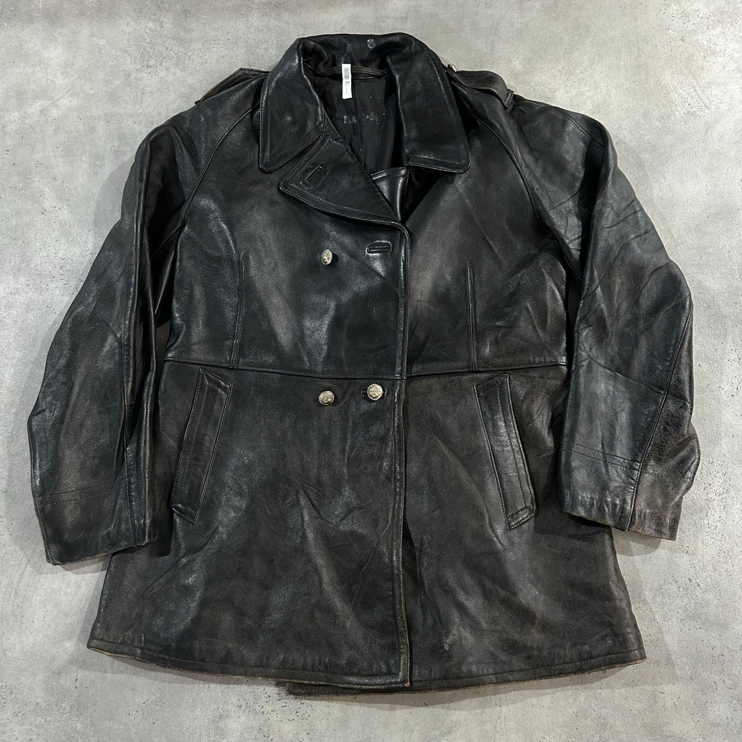 Vintage 70s-90s Germany Military Mid-Length Leather Jackets