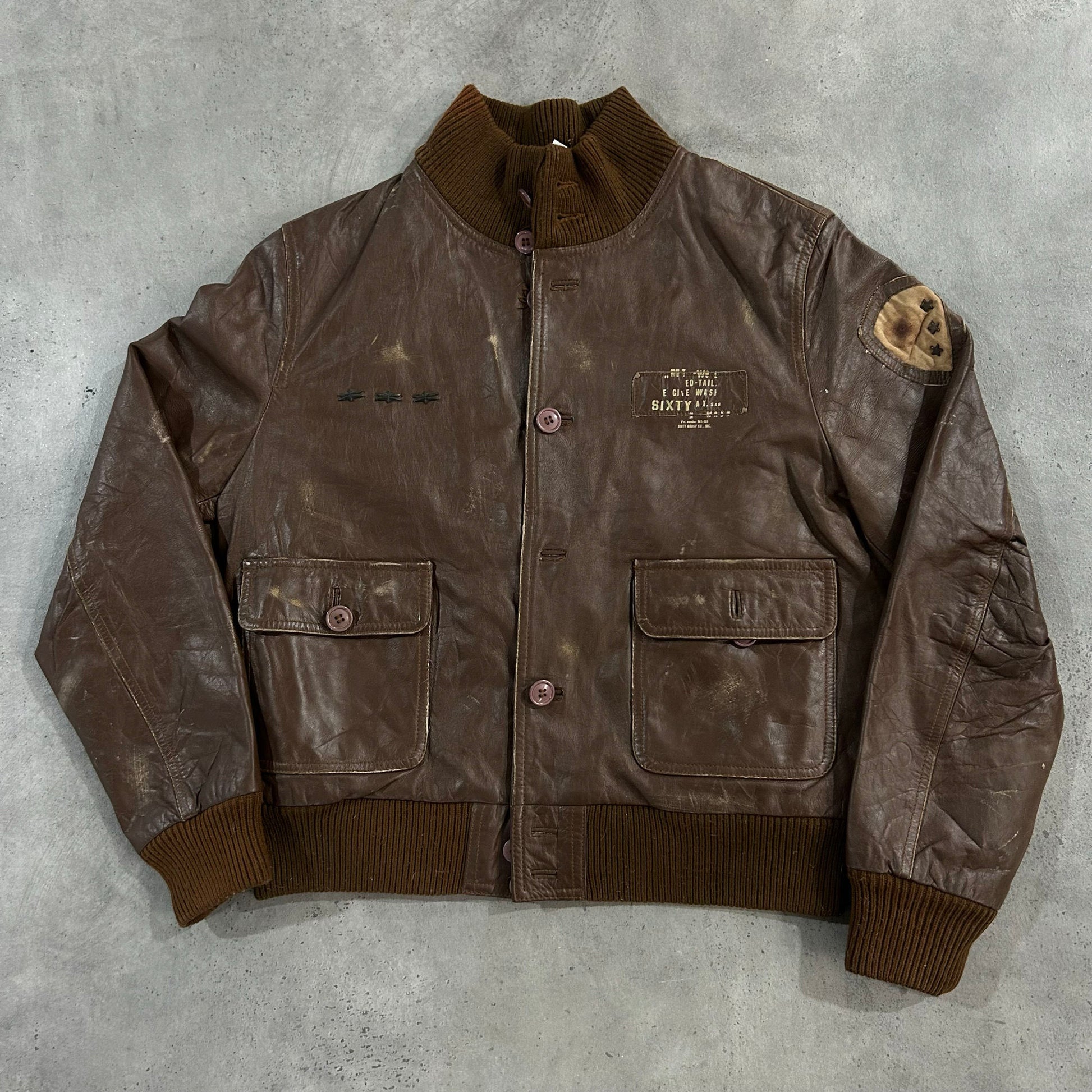 Vintage Italy Military Flight Leather Jackets