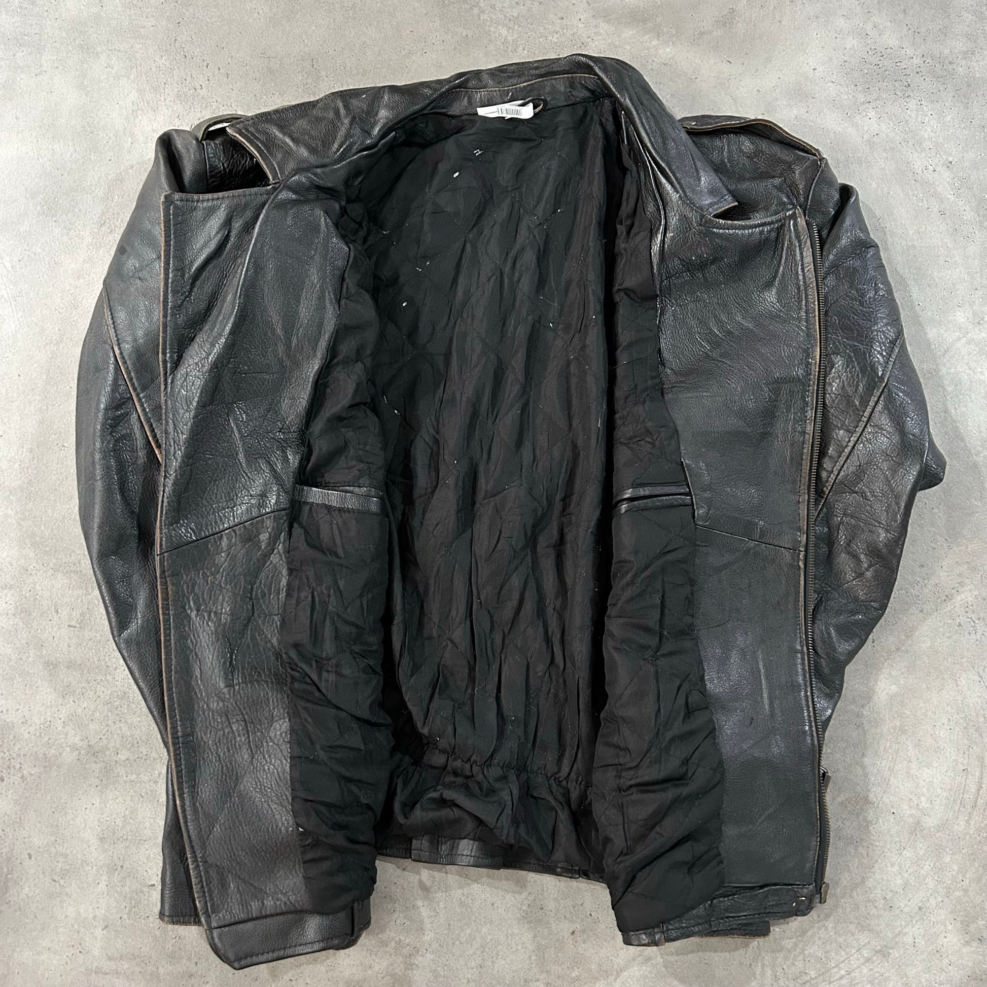 Vintage 70s-90s Germany Military Double Rider Leather Jackets