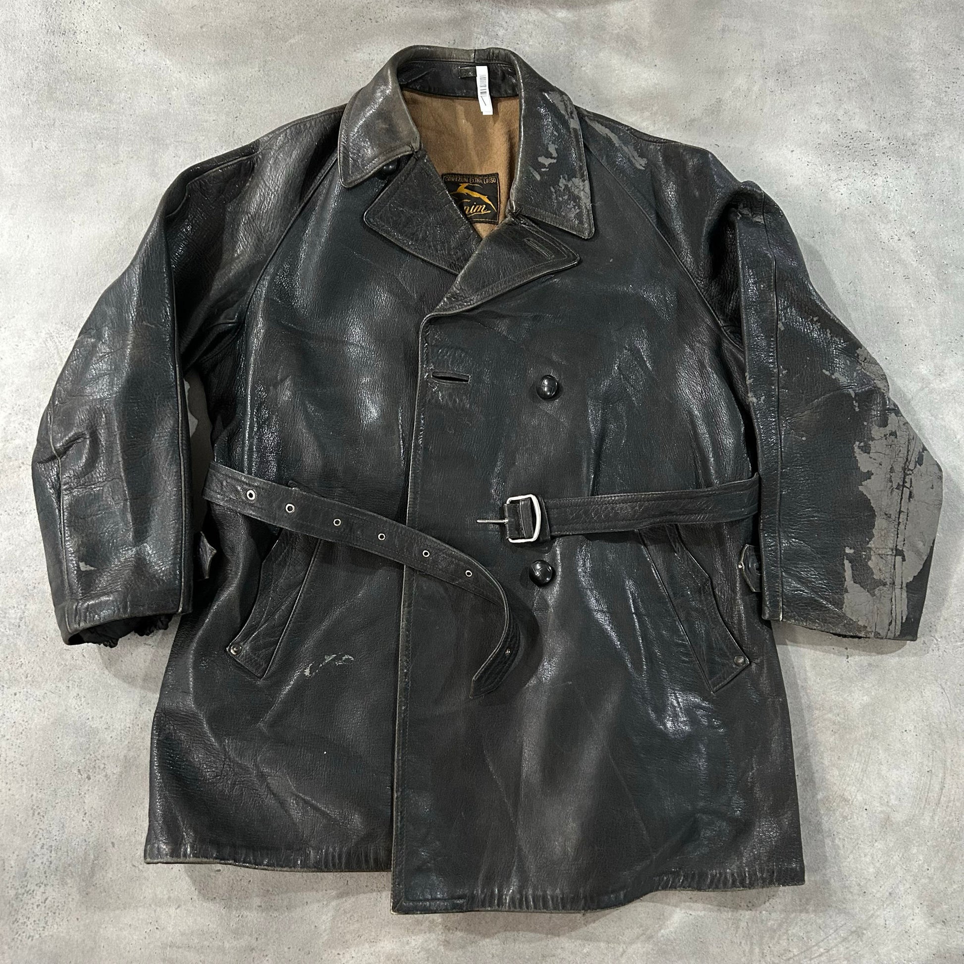 Vintage Antique Italy Mid-Length Leather Jackets