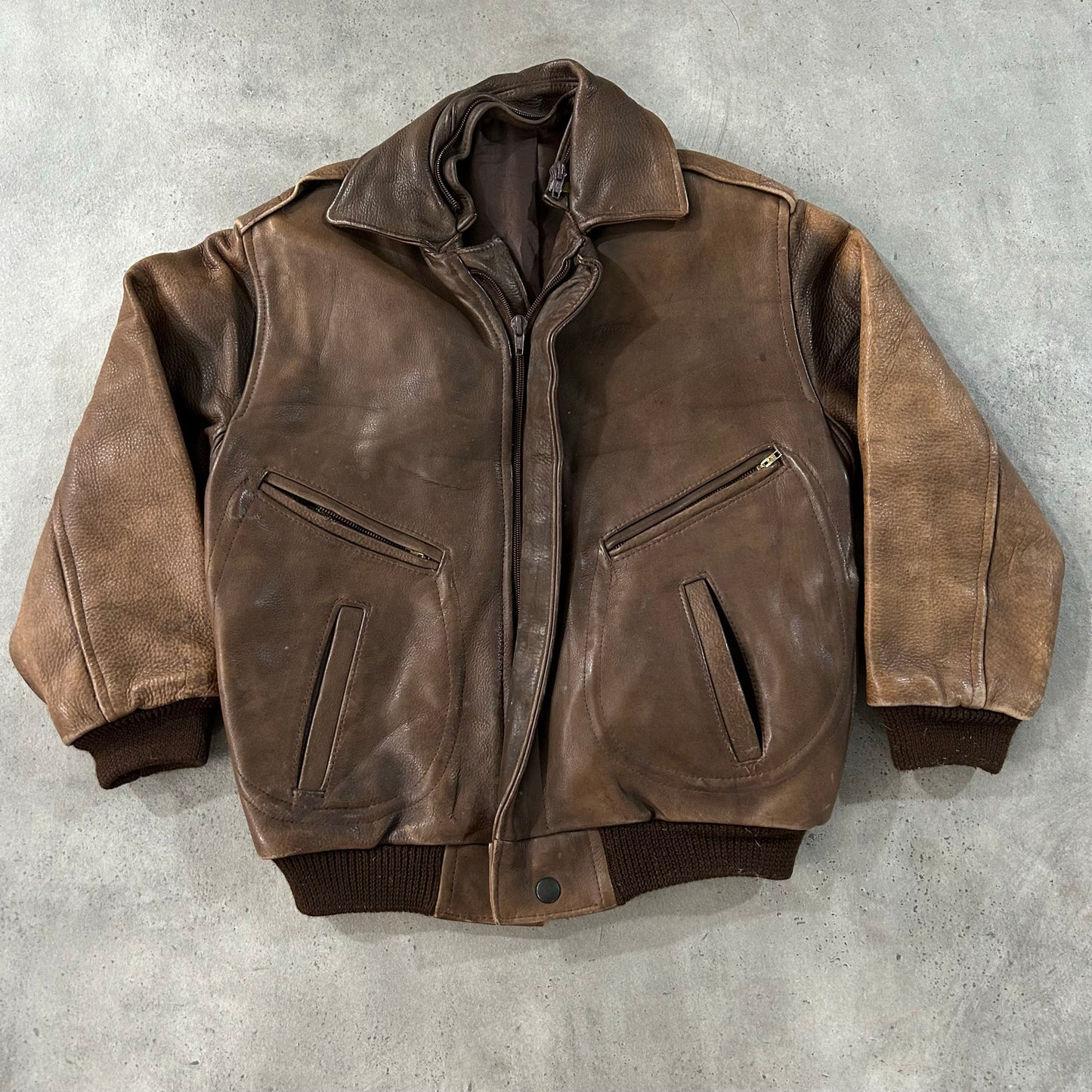 Vintage 70s-90s France Military Flight Leather Jackets