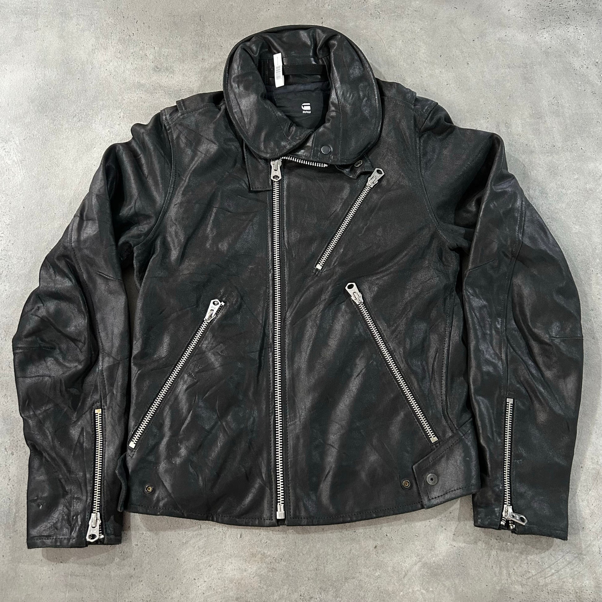 Vintage G-STAR Retro Double Rider Leather Jackets