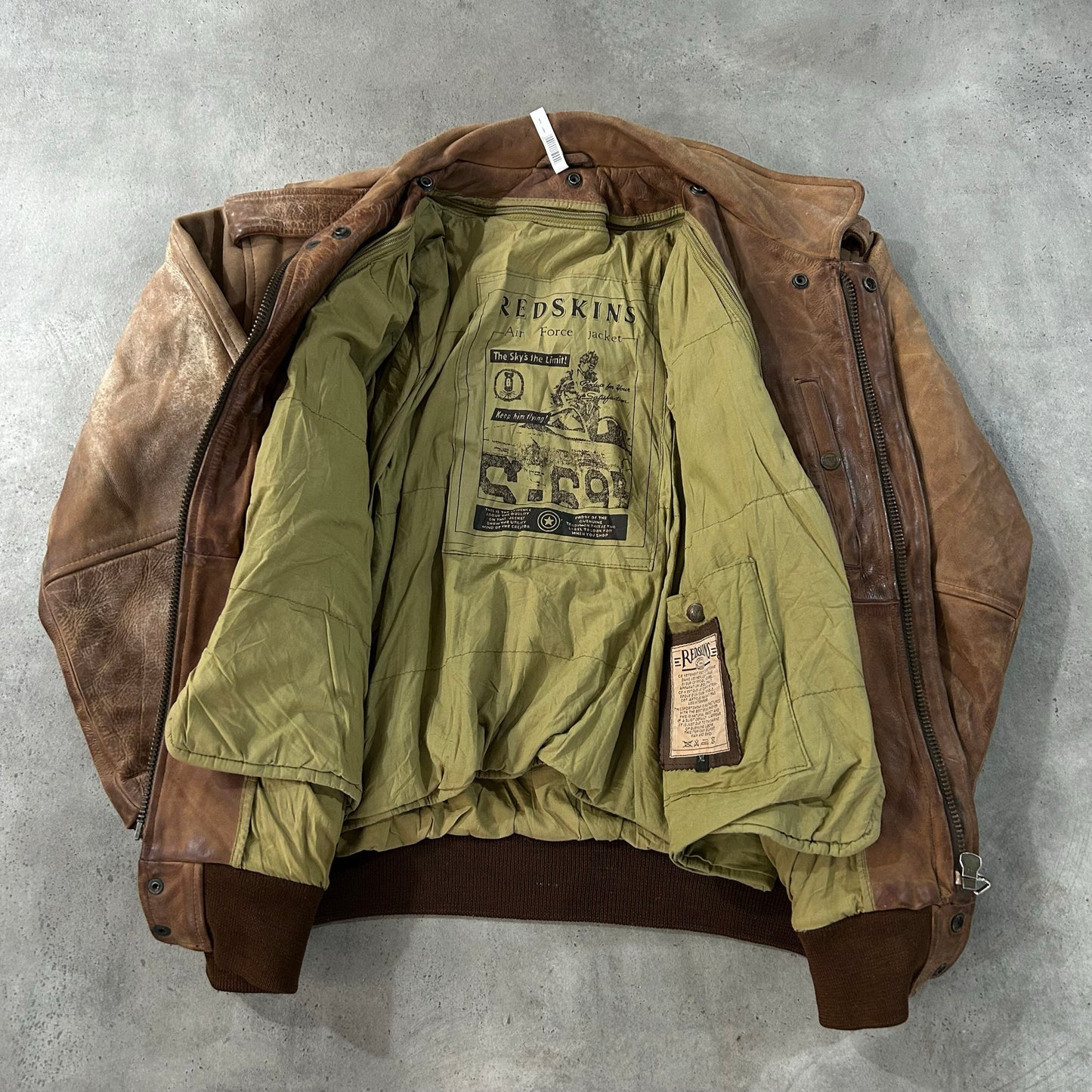Vintage 70s-90s France Redskins Retro Flight Leather Jackets