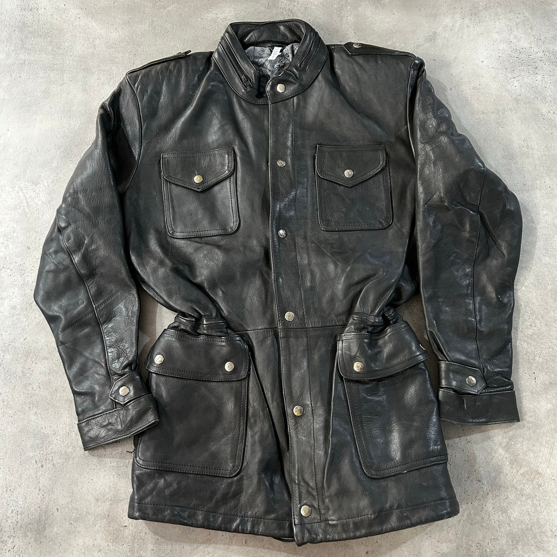 Vintage 70s-90s Germany Retro Mid-Length Leather Jackets