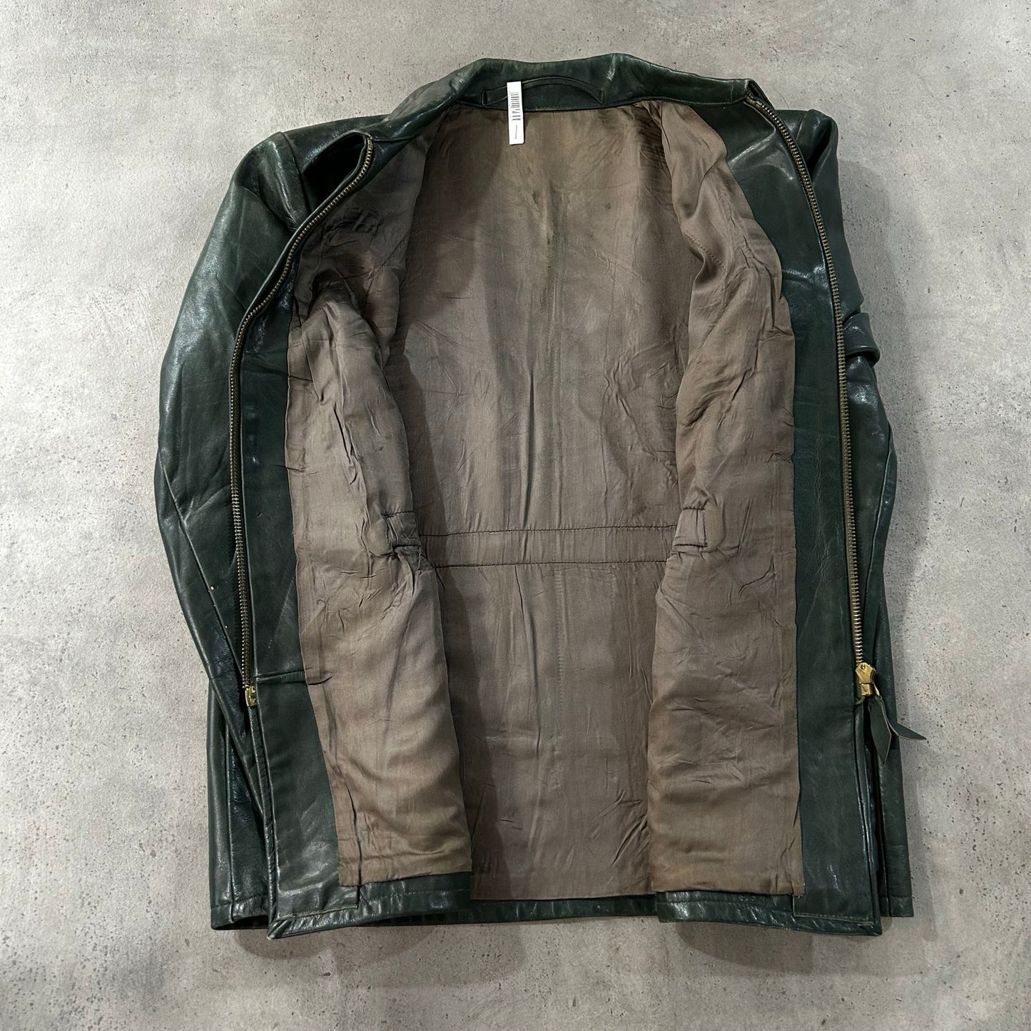 Vintage 70s-90s France Military Mid-Length Leather Jackets
