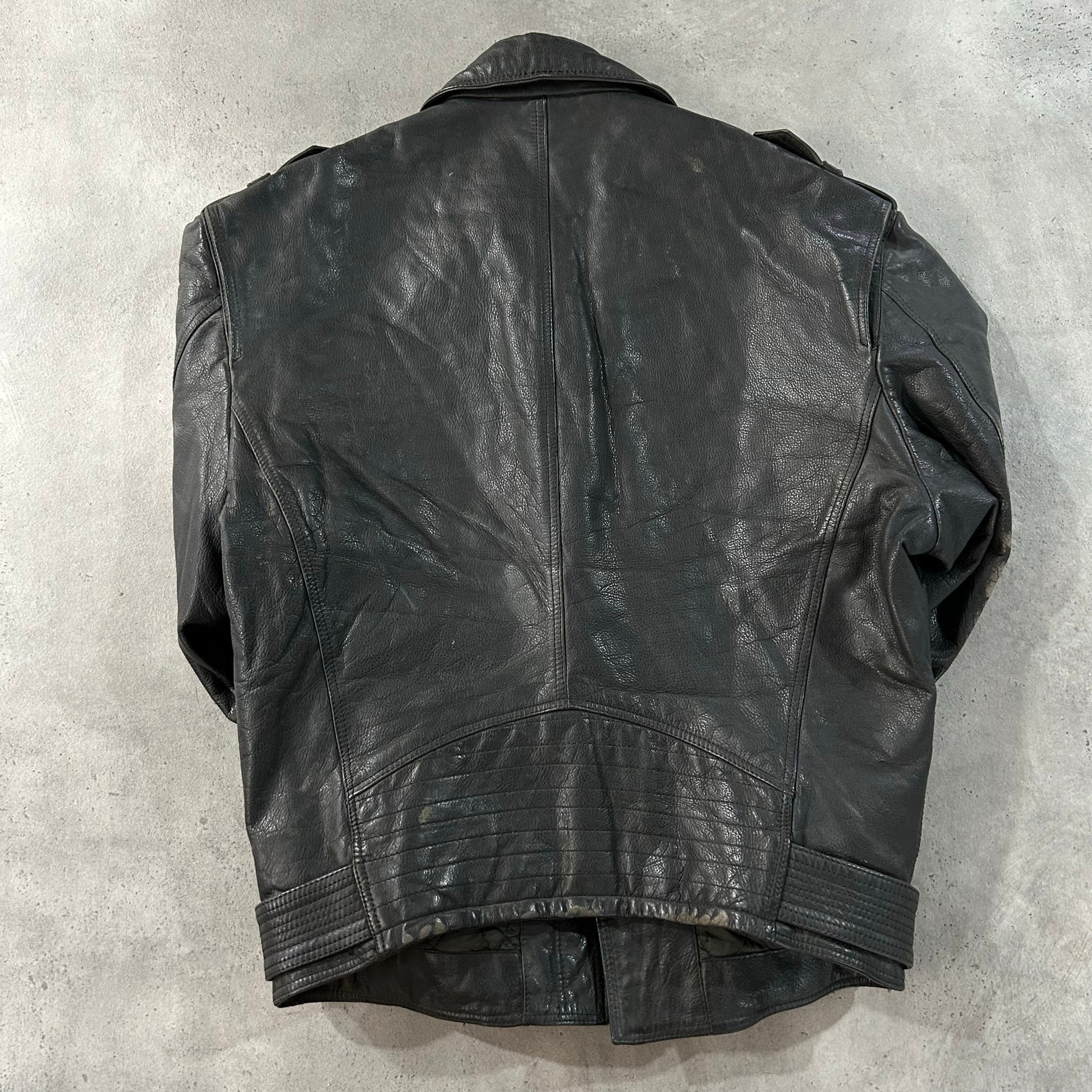 Vintage 70s-90s Italy Versace Pre-owned Luxury Double Rider Leather Jackets