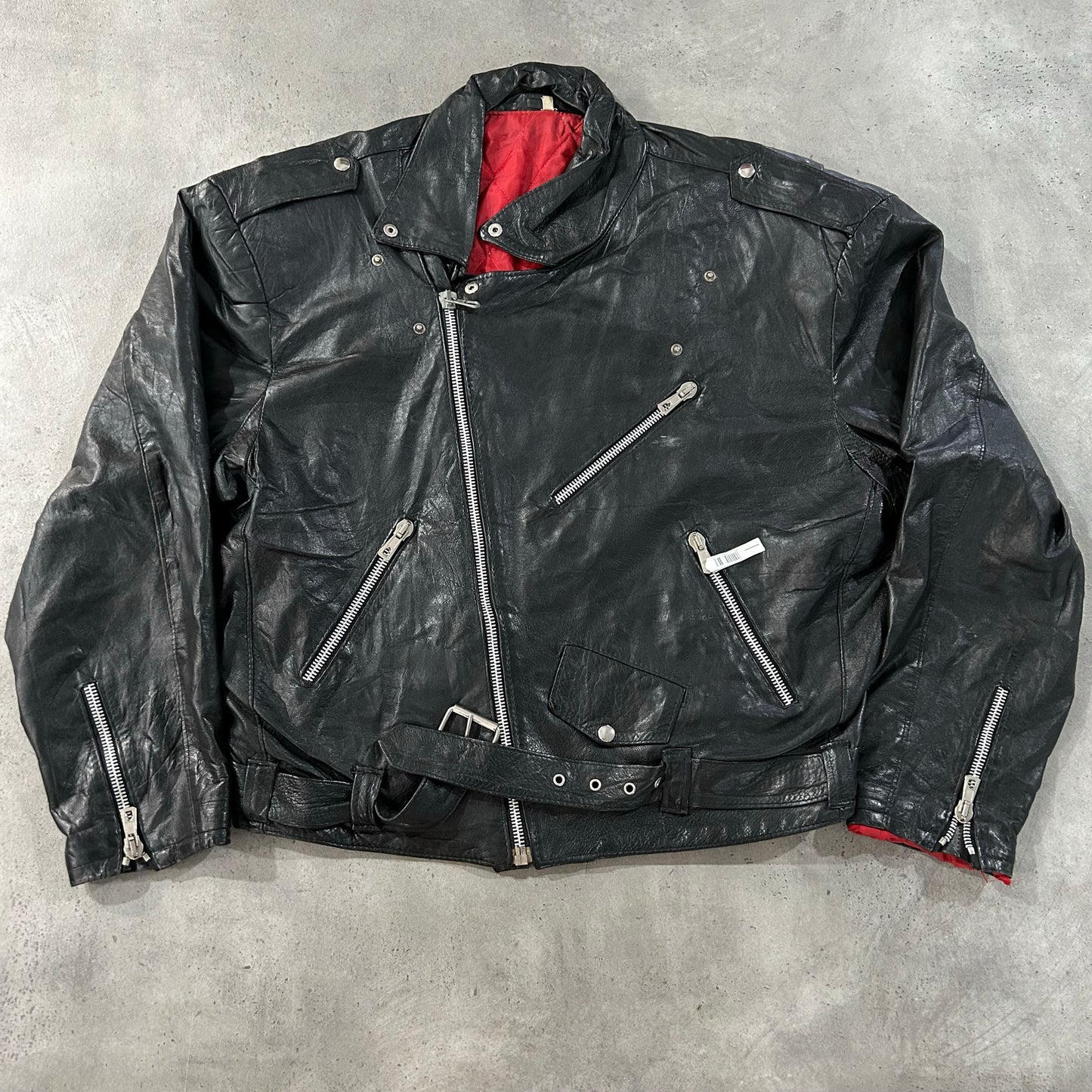 Vintage 70s-90s Italy Double Rider Leather Jackets