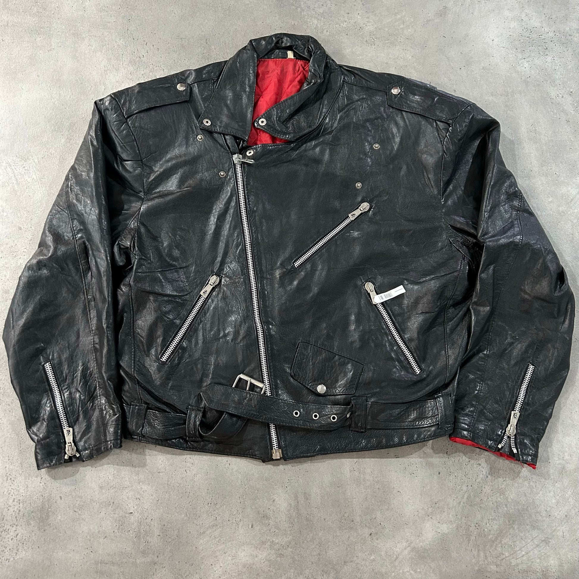 Vintage 70s-90s Italy Double Rider Leather Jackets